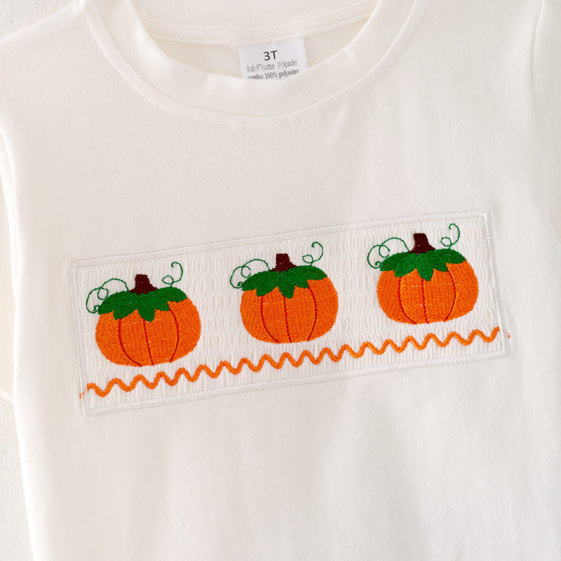 (In Stock G29-5-3)Boys Halloween Blue Plaid Embroidery Outfit Set