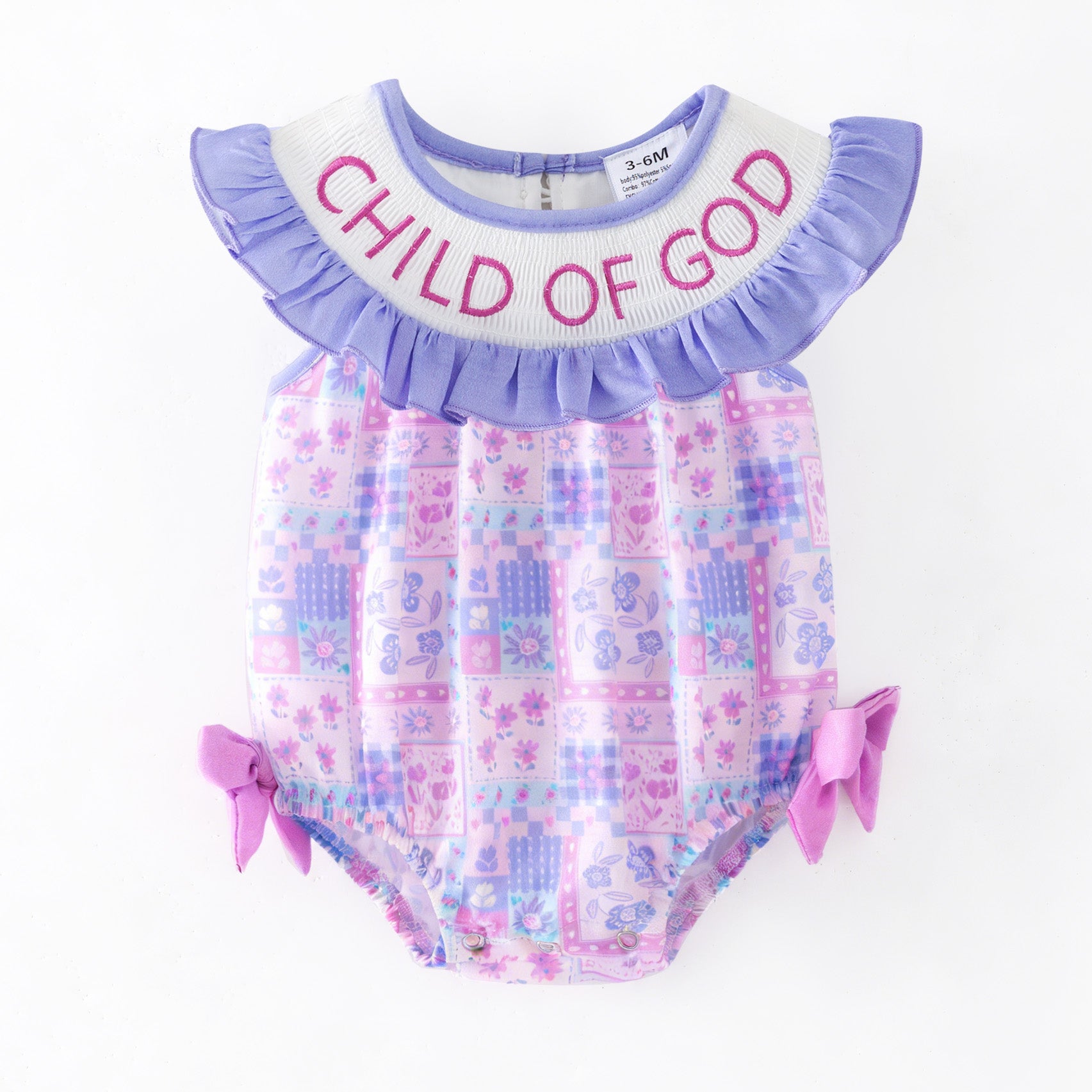 (Pre Order,Prepack Zone)Family CHILD OF GOD Embroidery Dress,Bloomer Set&Romper(Mix Size)