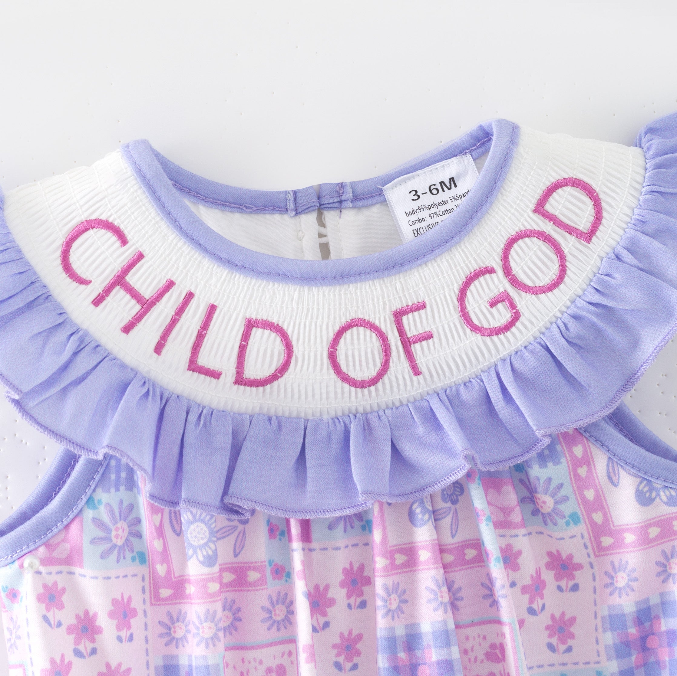 (Pre Order,Prepack Zone)Family CHILD OF GOD Embroidery Dress,Bloomer Set&Romper(Mix Size)