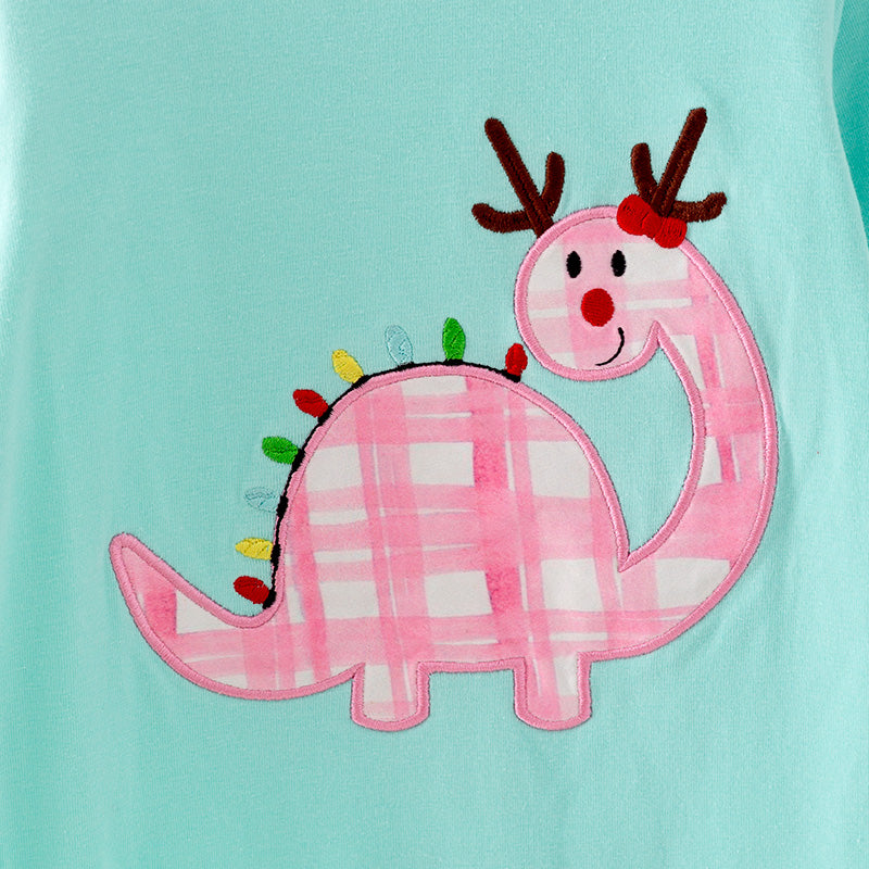 (In Stock G7-5-1)Baby Girls Christmas Print Romper