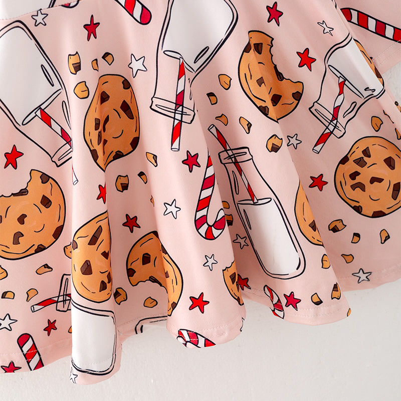 (In Stock G7-5-1)Girls Christmas Print Dress