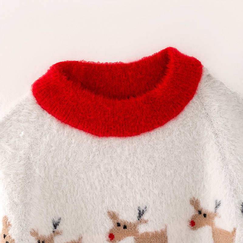 (In Stock G7-1-2)Girls Christmas Sweater