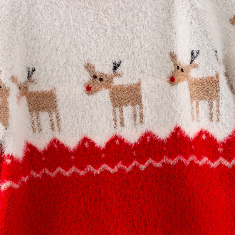 (In Stock G7-4-3)Girls Christmas Sweater Dress