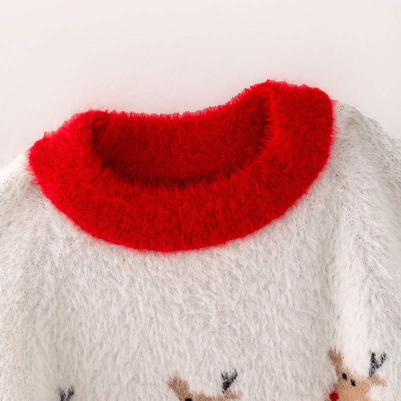 (In Stock G7-4-3)Girls Christmas Sweater Dress