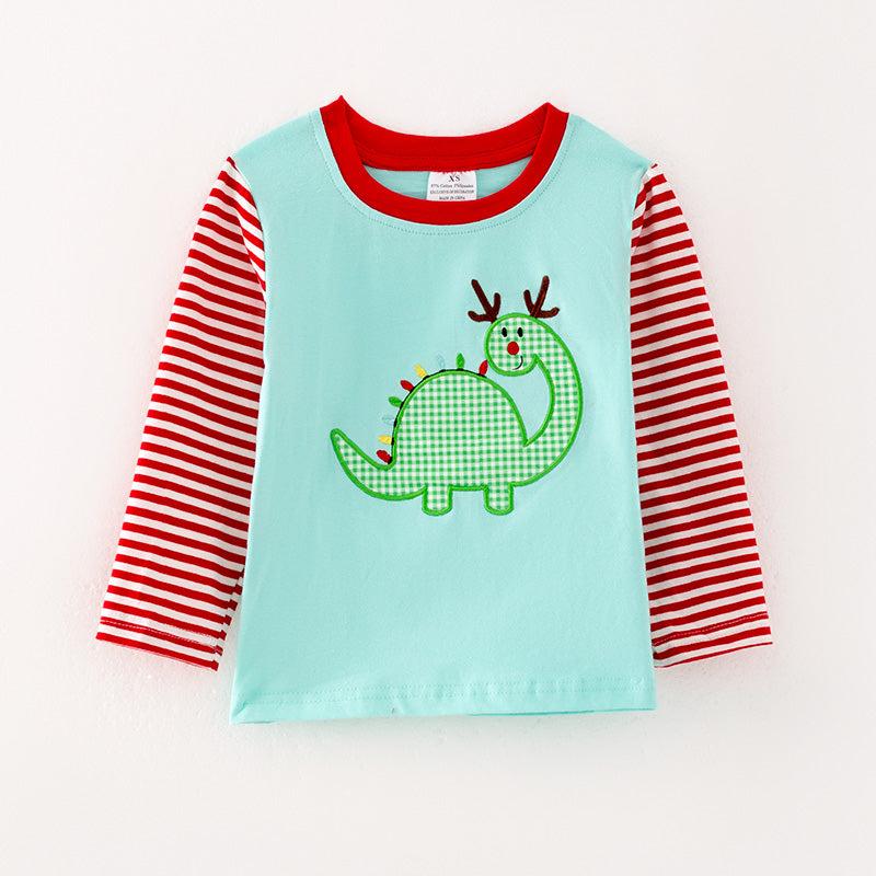 (In Stock G7-5-1)Girls Christmas Print Top