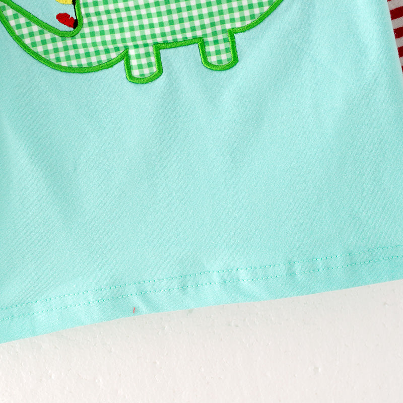 (In Stock G7-5-1)Girls Christmas Print Top