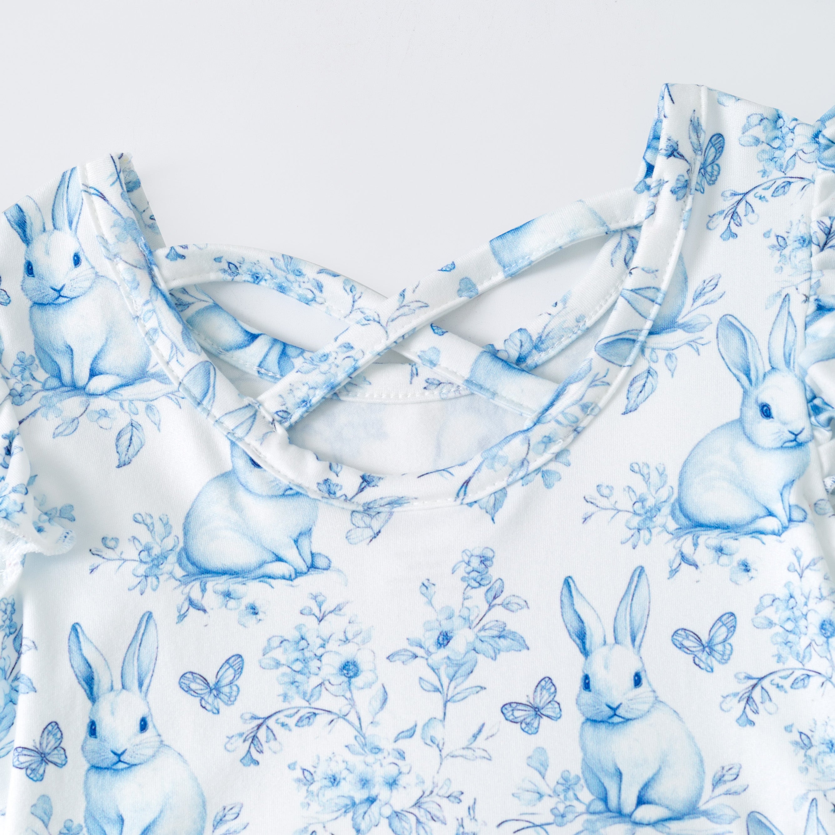 (Pre Order,Prepack Zone)Girls Easter Bunny Print Dress(Mix Size)
