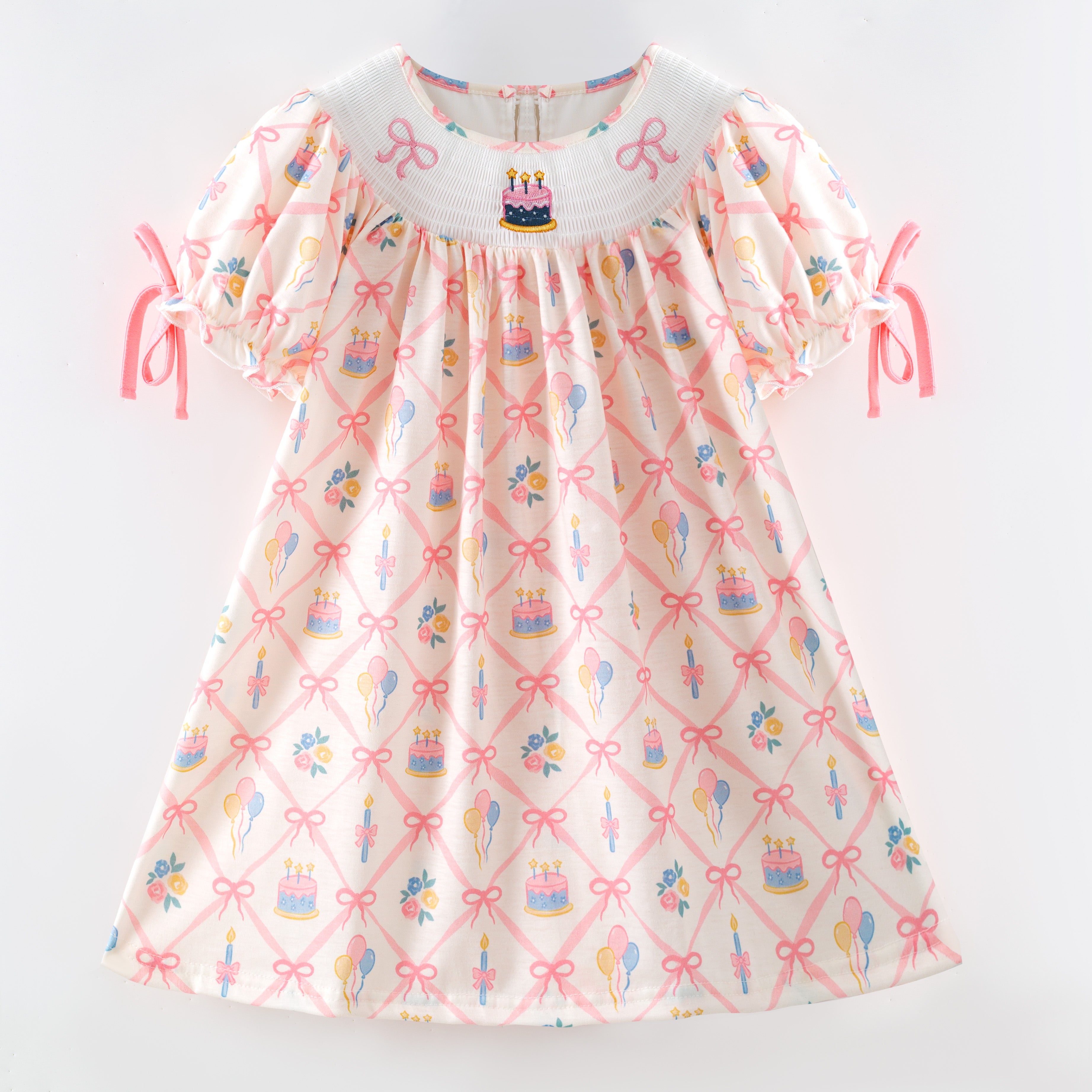 (Pre Order,Prepack Zone)Girls Birthday Embroidery Dressr(Mix Size)