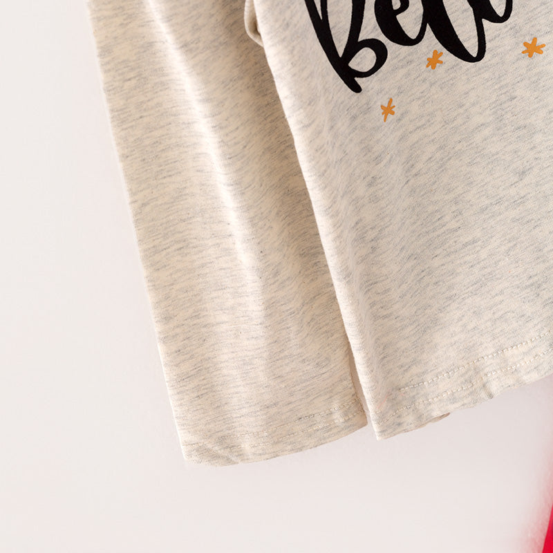 (In Stock G21-2-1)Girls Christmas Print Skirt Set