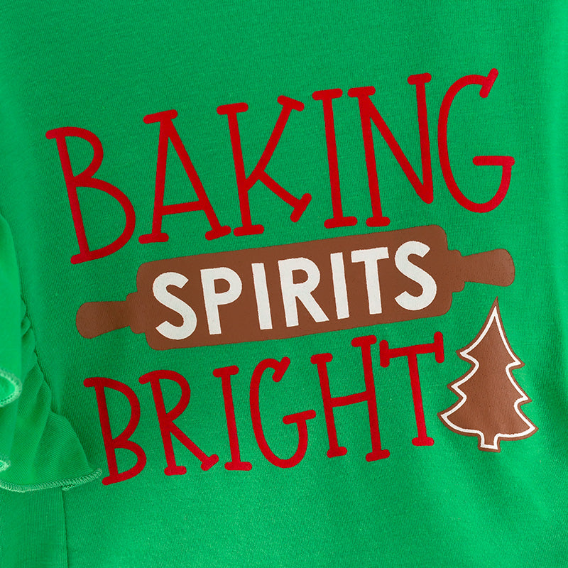 (In Stock G9-2-3)Girls Christmas Print Velvet Skirt Set