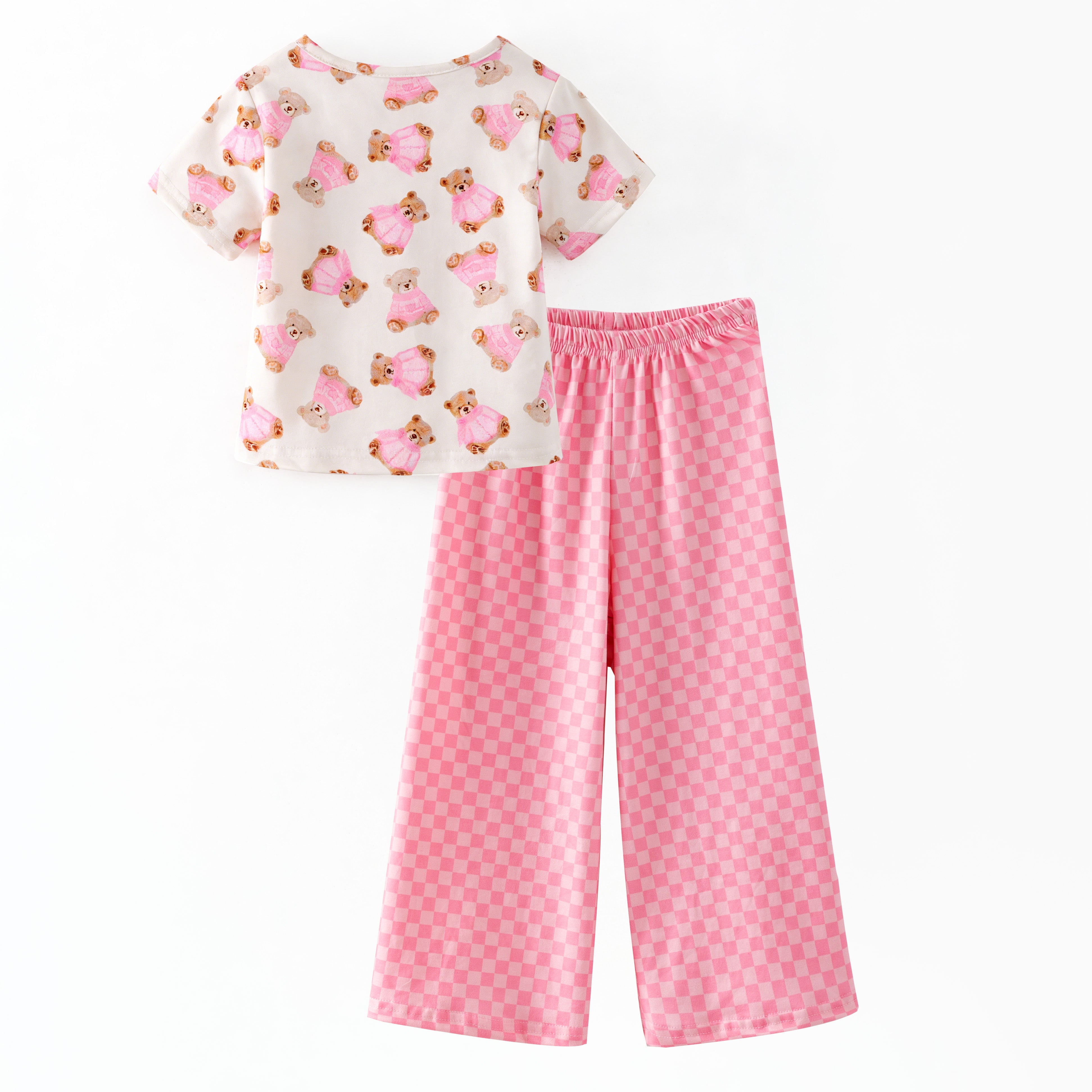(Pre Order,Prepack Zone)Girls Spring&Summer Cartoon Print Set(Mix Size)