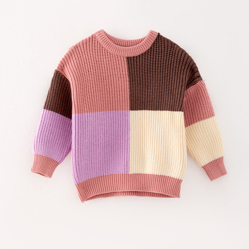 (In Stock G21-3-2)Mommy and Me Christmas Color Matching Sweater