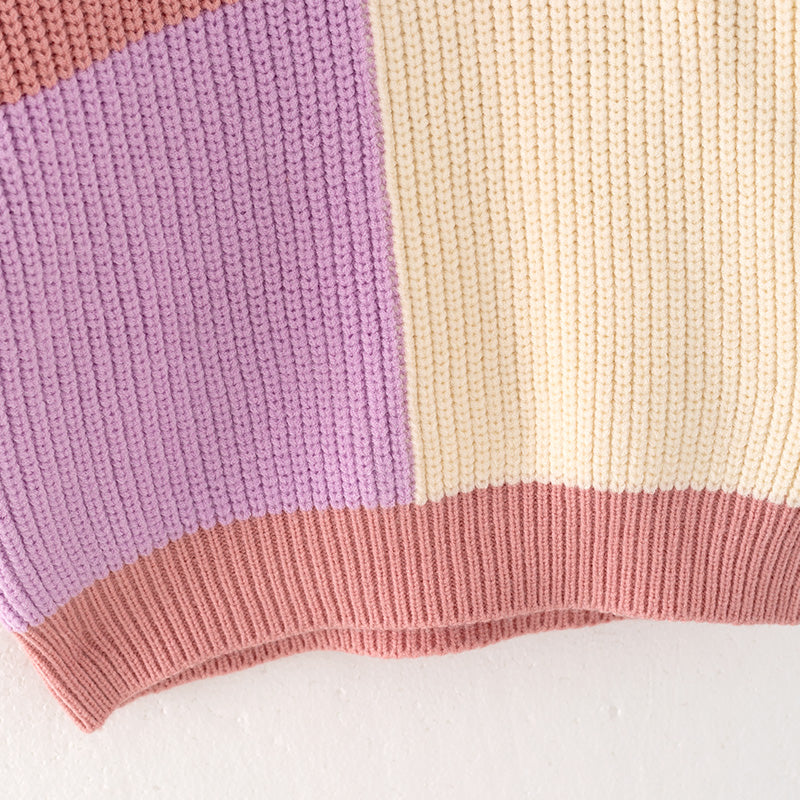 (In Stock G21-3-2)Mommy and Me Christmas Color Matching Sweater