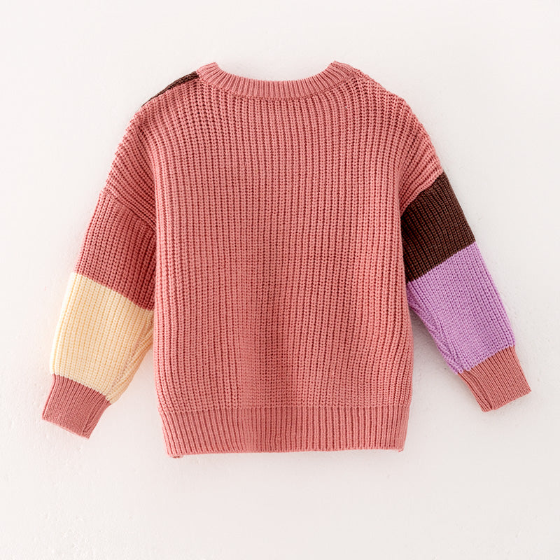 (In Stock G21-3-2)Mommy and Me Christmas Color Matching Sweater