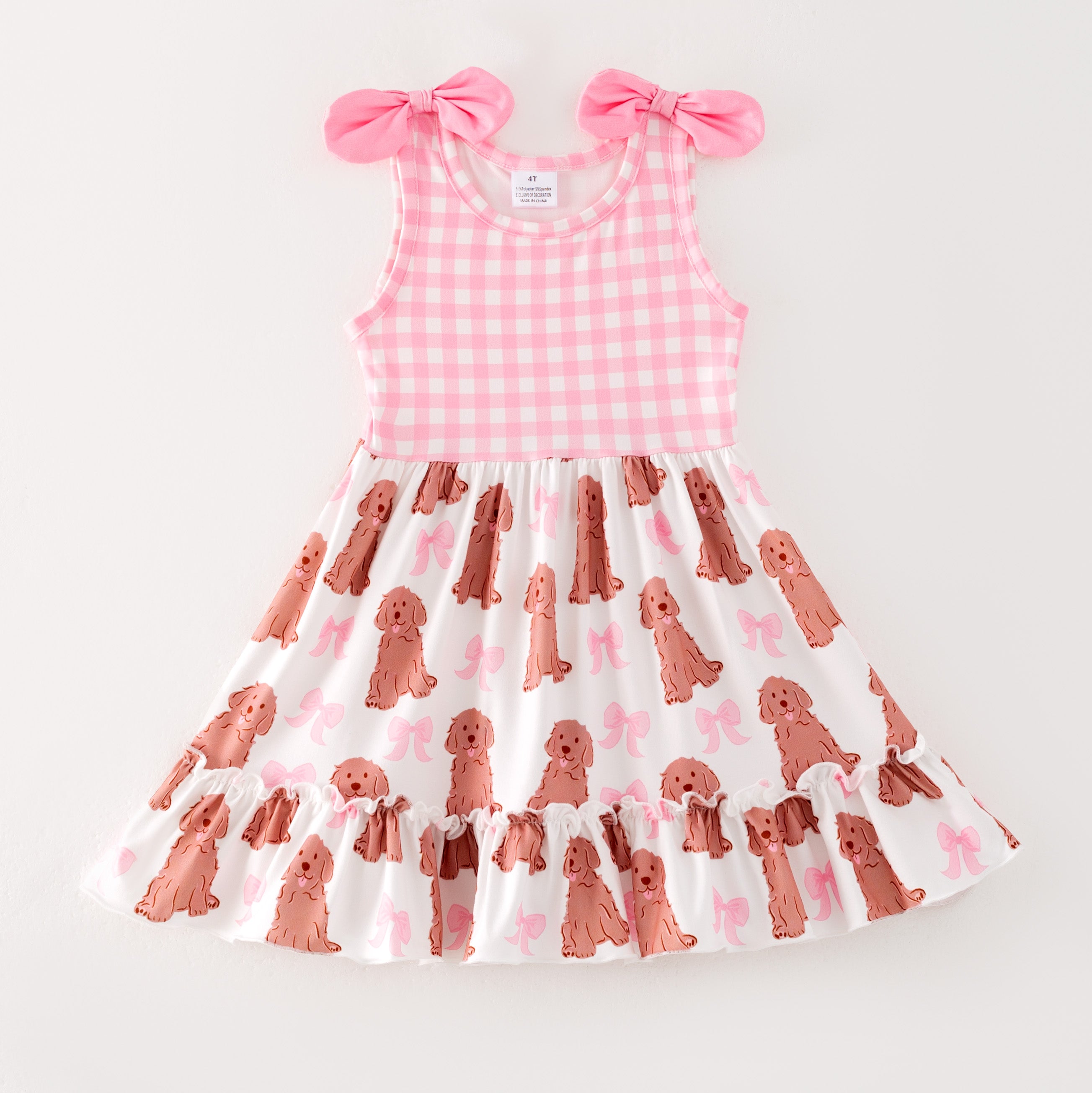 (Pre Order)Girls Spring and Summer Farm&Puppy Print Dress