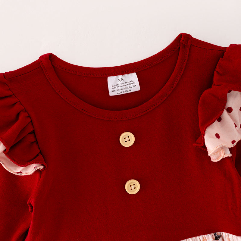 (In Stock)Girls Thanksgiving Print Dress