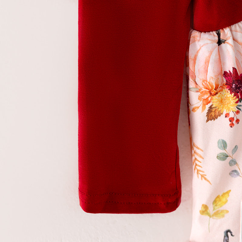 (In Stock)Girls Thanksgiving Print Dress