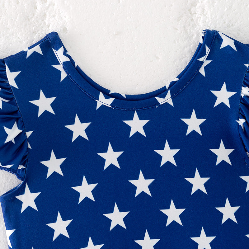 (In Stock)Girls Patriotic Print Dress