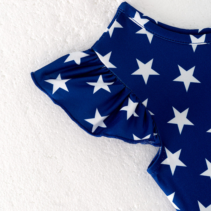 (In Stock)Girls Patriotic Print Dress