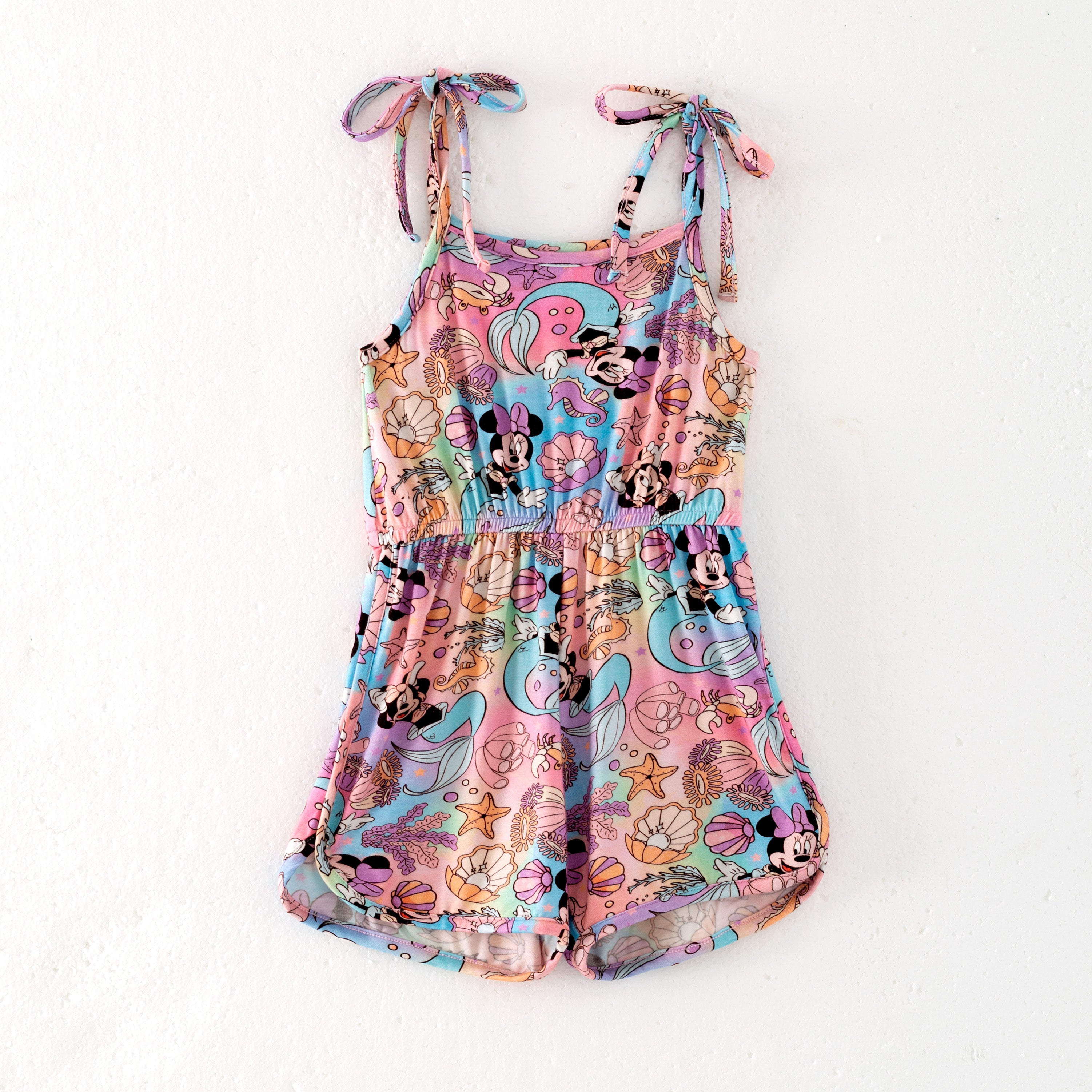 (Pre Order)Bamboo Summer Baby Girls' Cartoon Printed Sleeveless Jumpsuit