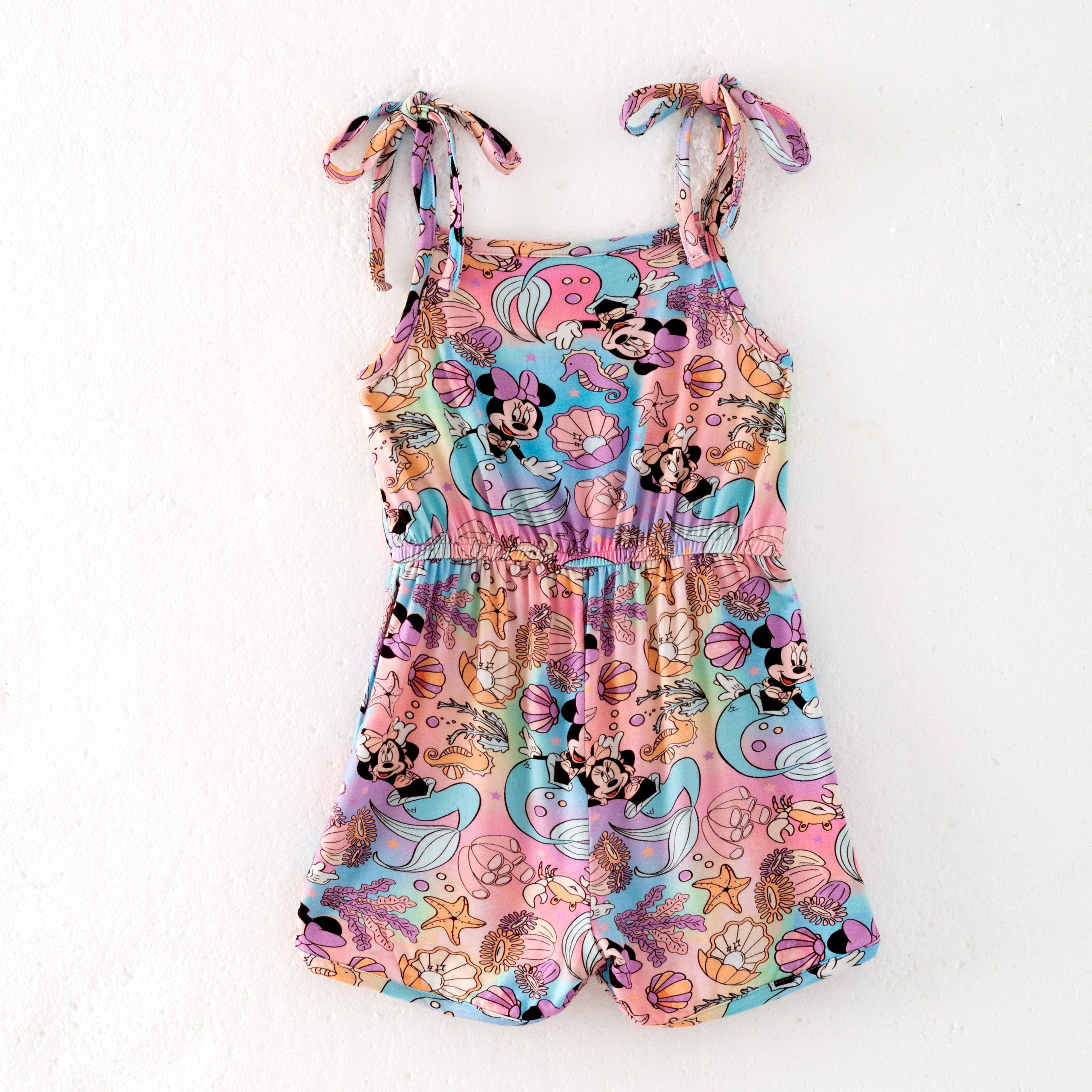 (Pre Order)Bamboo Summer Baby Girls' Cartoon Printed Sleeveless Jumpsuit