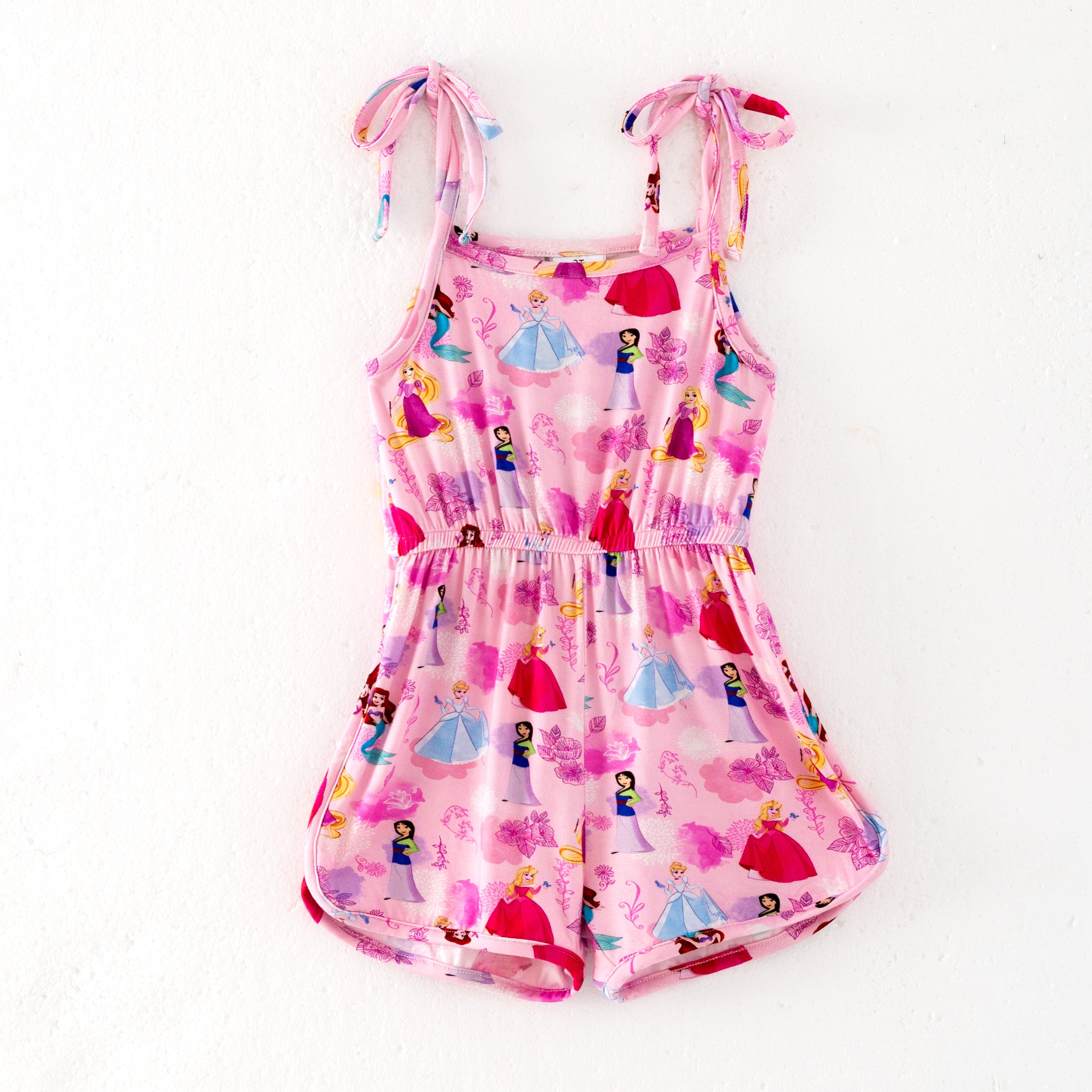 (Pre Order)Bamboo Summer Baby Girls' Cartoon Printed Sleeveless Jumpsuit