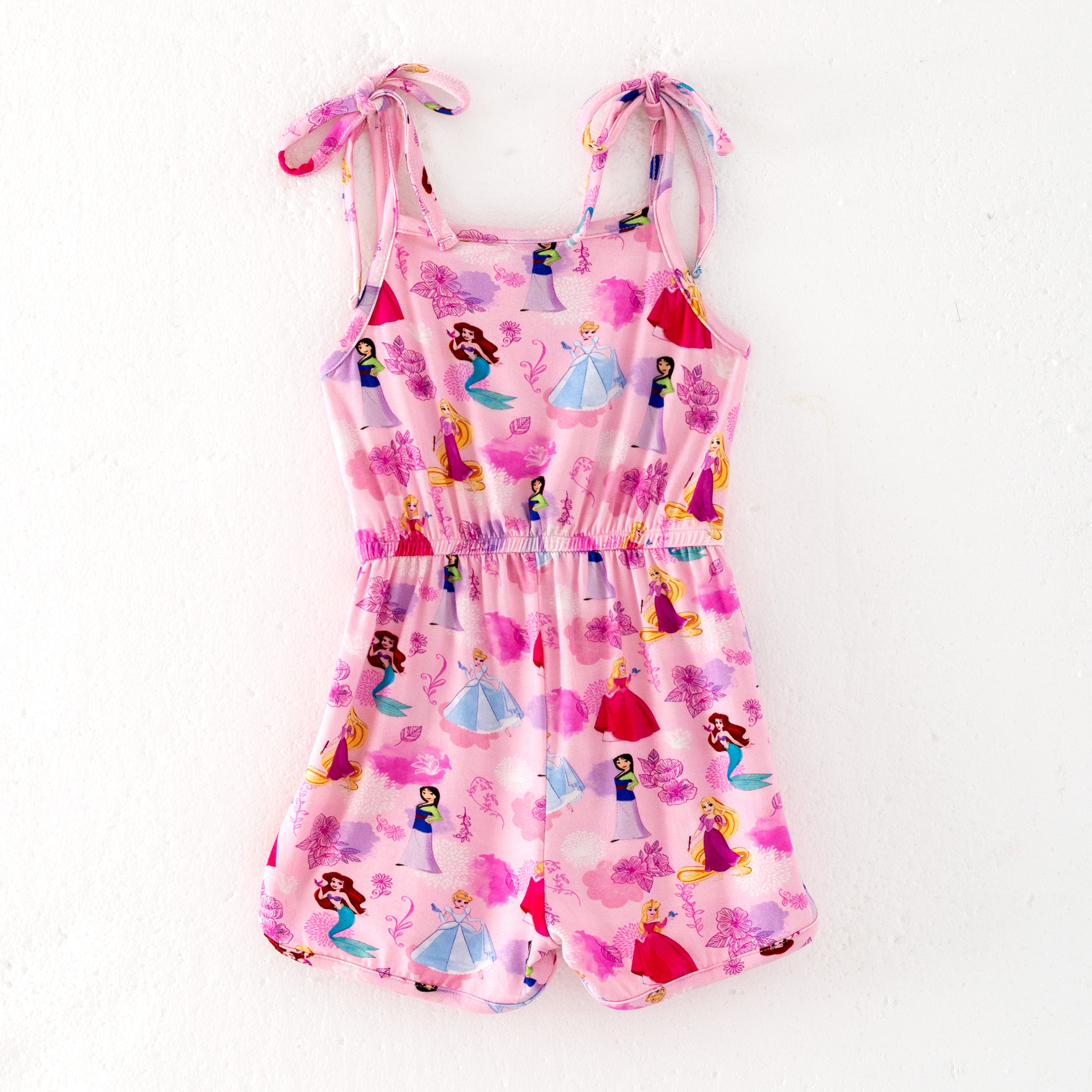 (Pre Order)Bamboo Summer Baby Girls' Cartoon Printed Sleeveless Jumpsuit