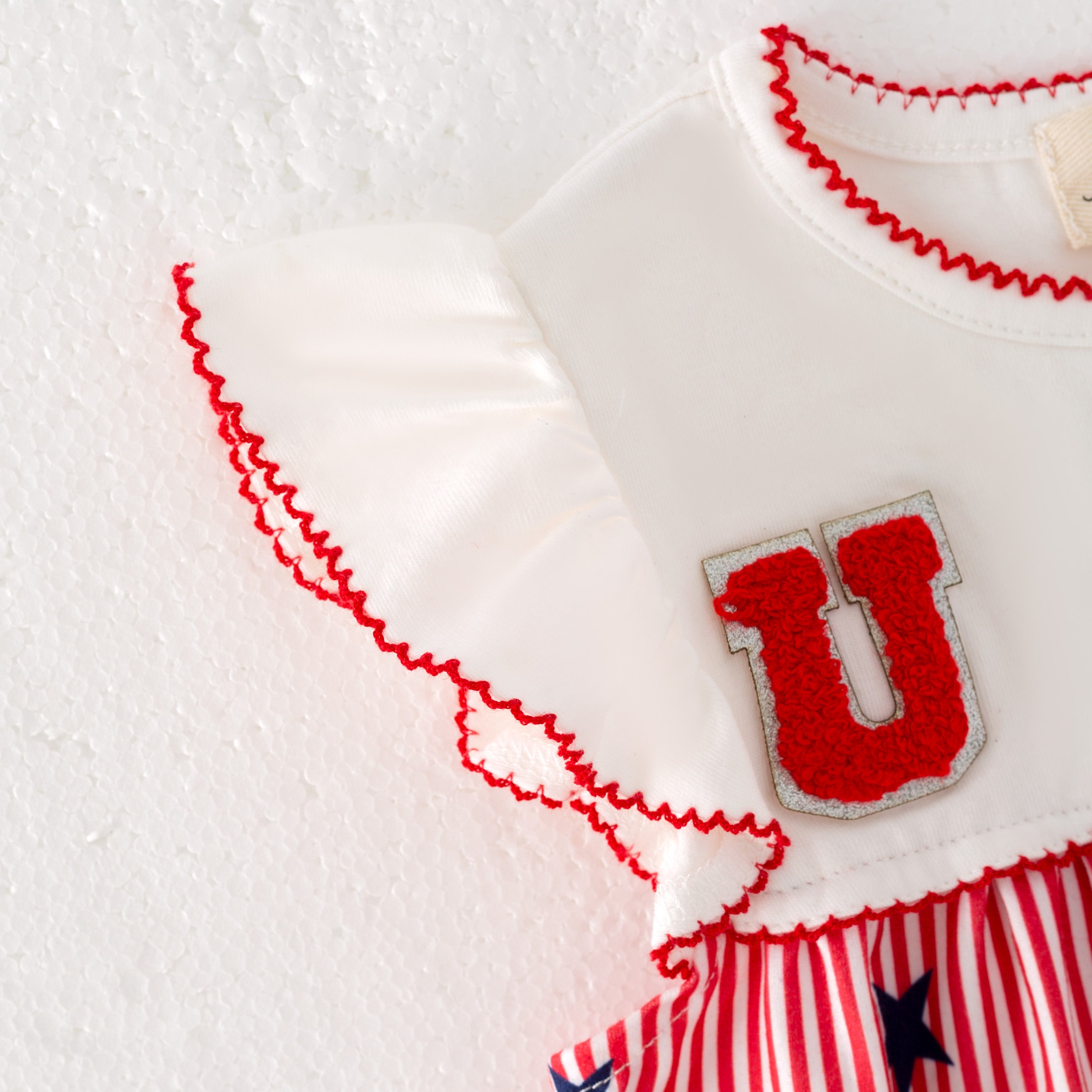 (In Stock)Girls Patriotic Chenille Patches Dress