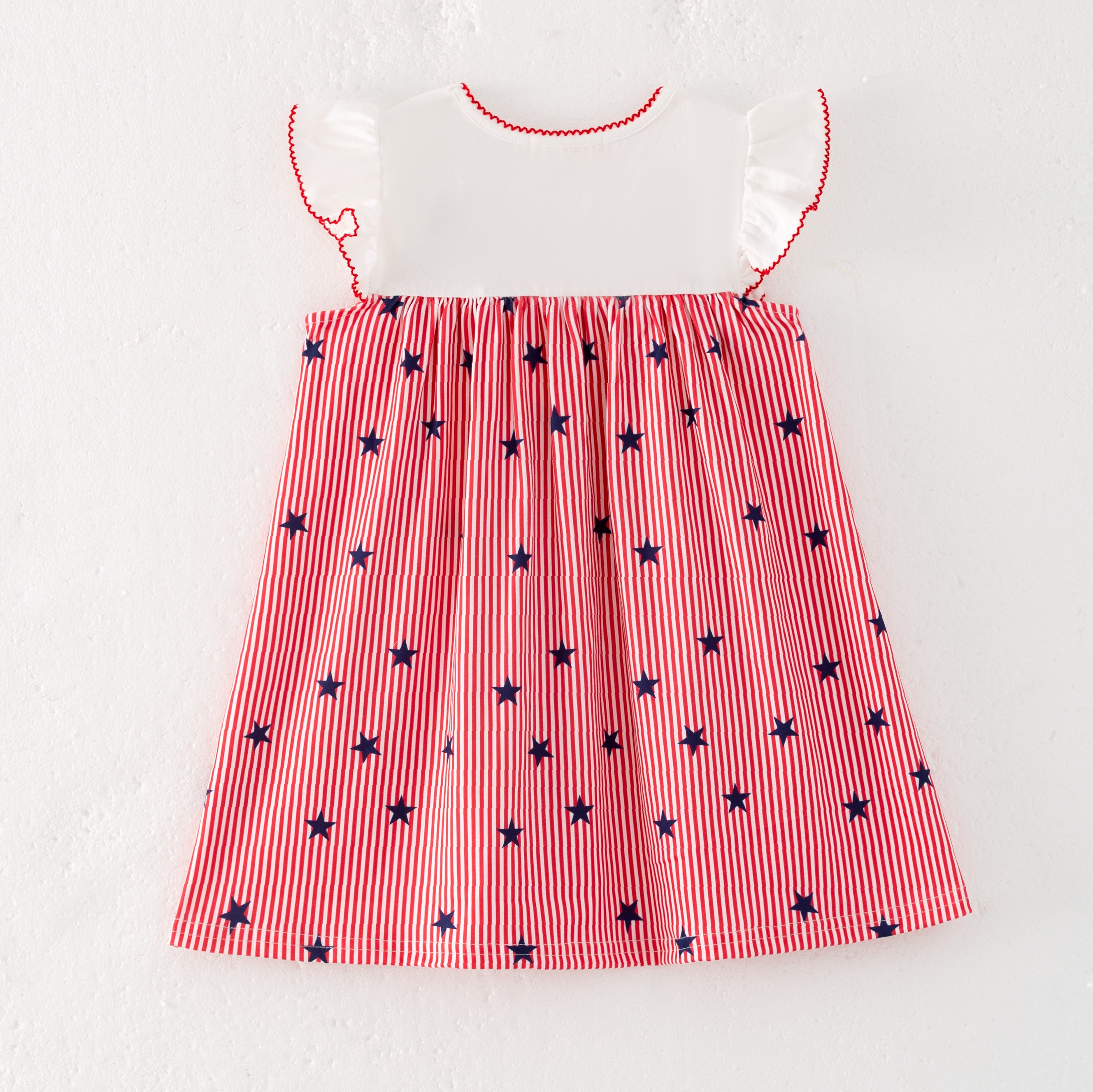 (In Stock)Girls Patriotic Chenille Patches Dress