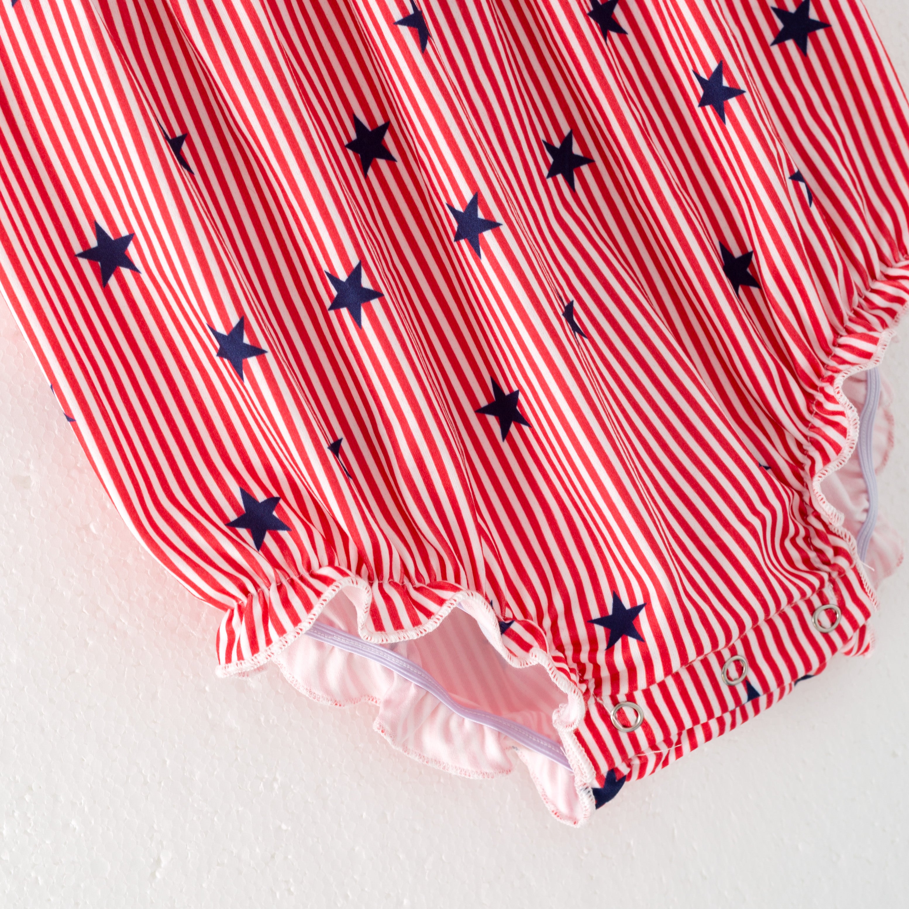 (In Stock)Toddler Girls Patriotic Chenille Patches Romper