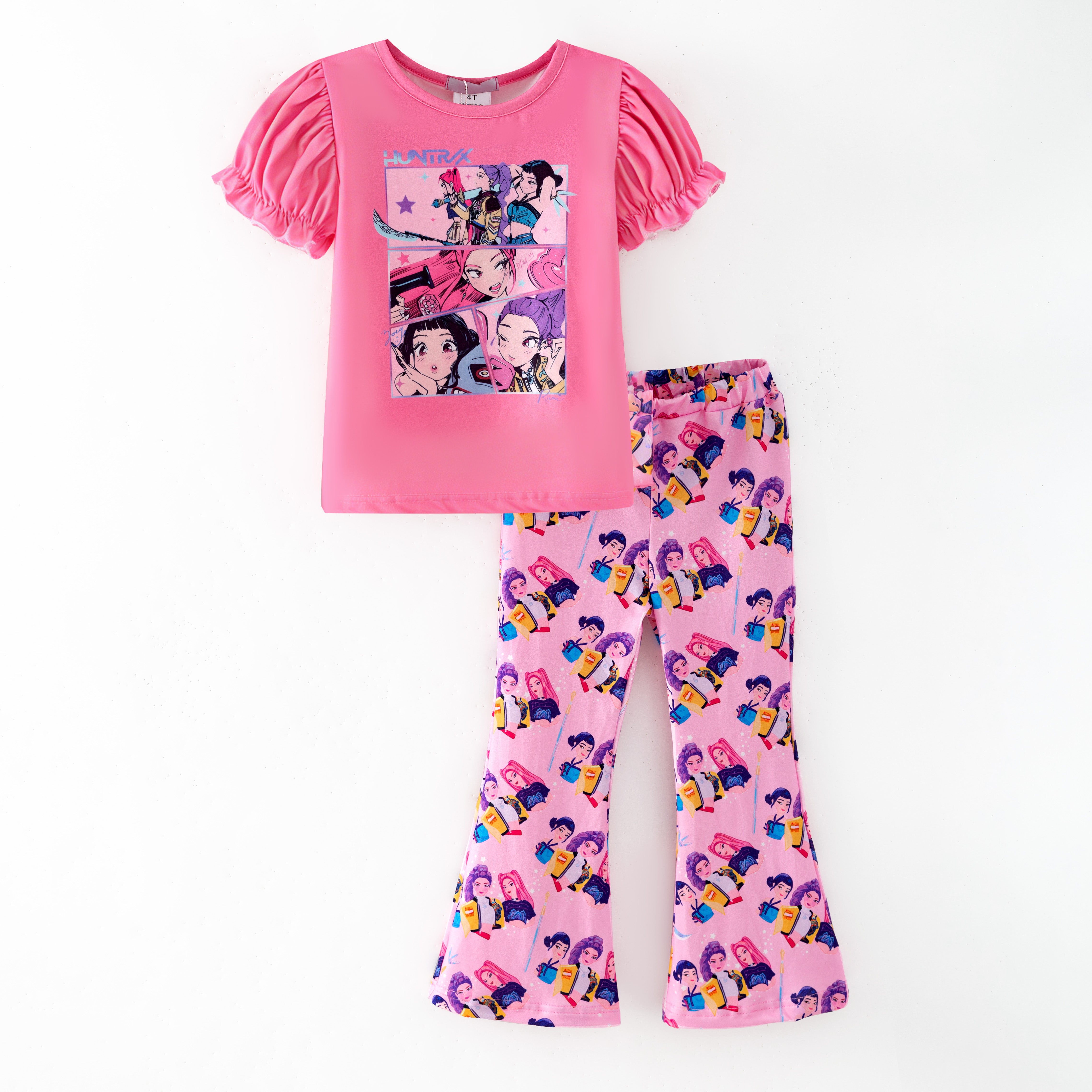 (Pre Order,Prepack Zone)Girls Movie Character Print Outfit Set(Mix Size)