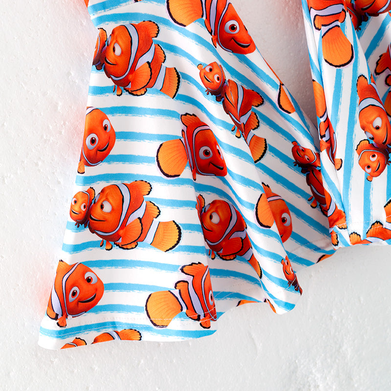 (In Stock)Girls Spring and Summer Cartoon Print Outfit Set