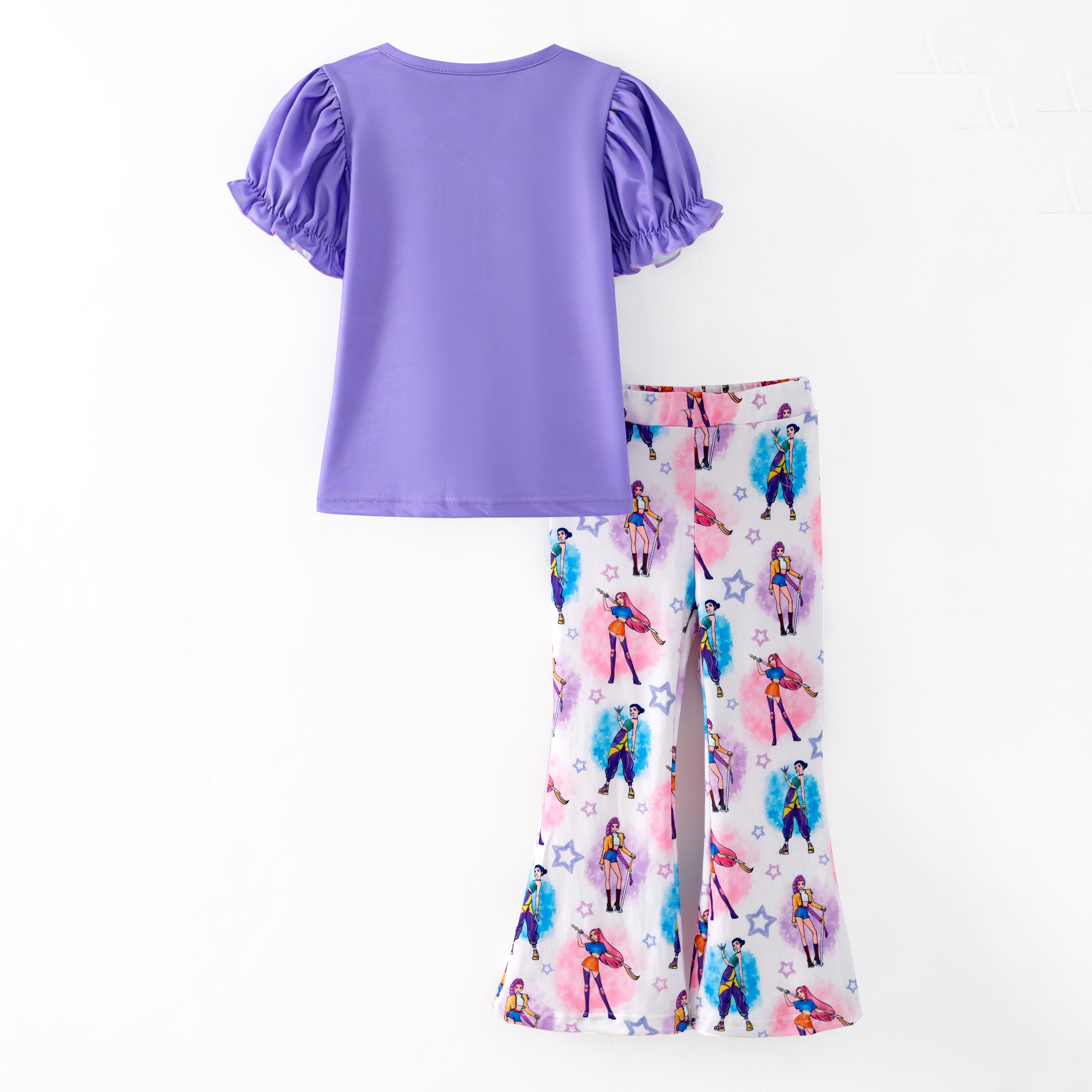 (Pre Order,Prepack Zone)Girls Movie Character Print Outfit Set(Mix Size)