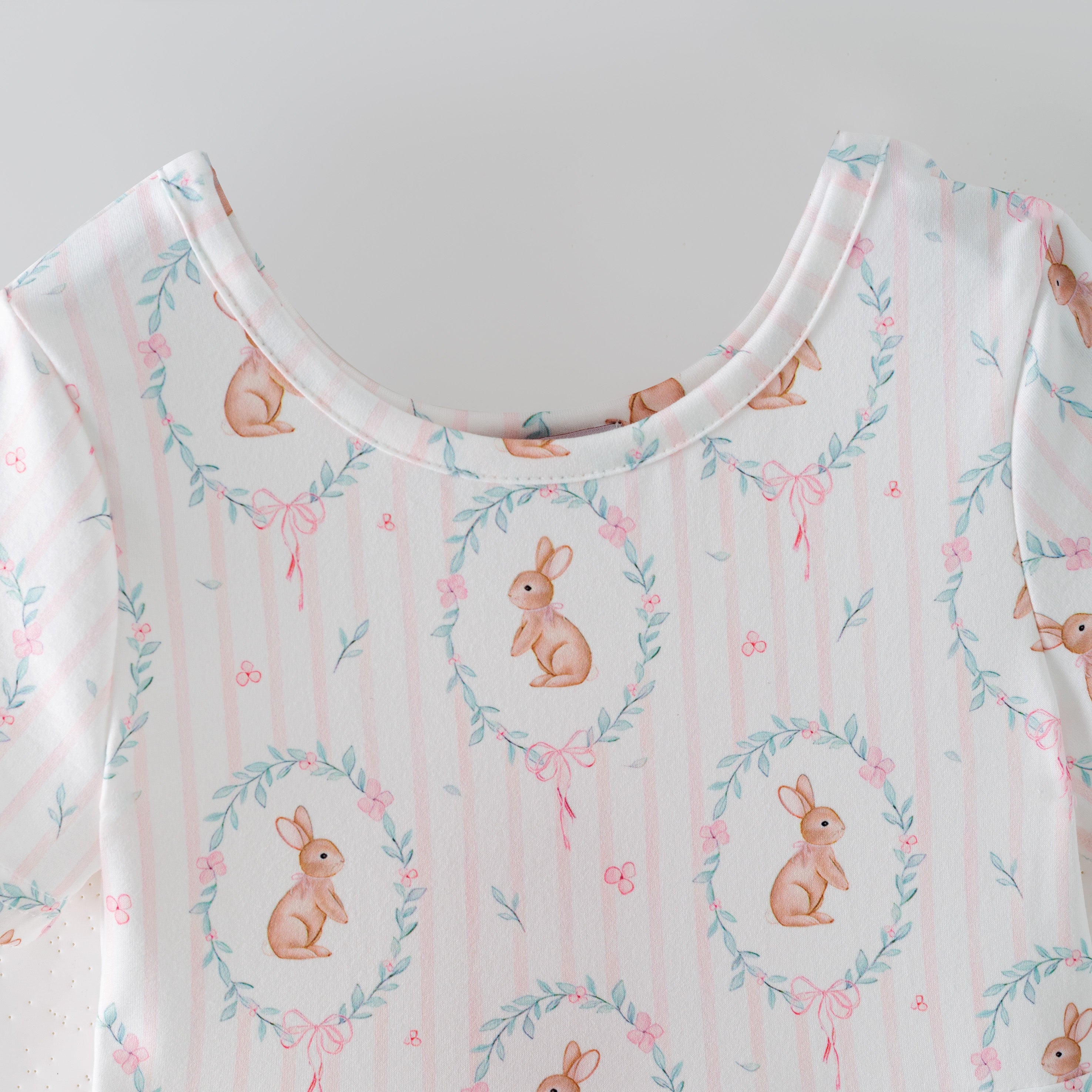 (Pre Order,Prepack Zone)Girls Easter Bunny Print Dress(Mix Size)