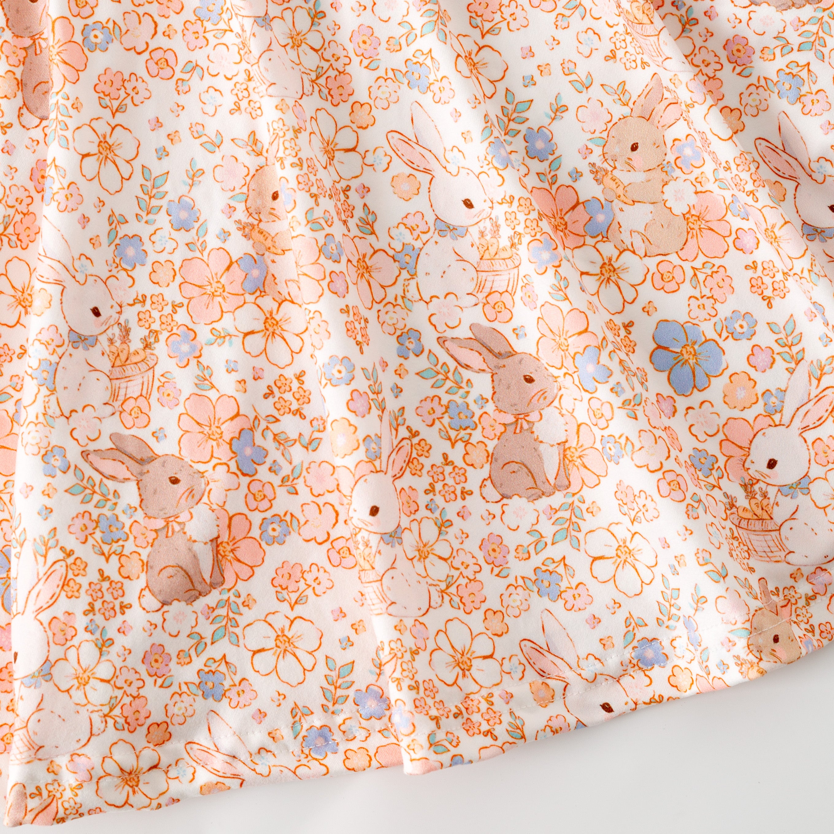 (Pre Order,Prepack Zone)Girls Easter Bunny Print Dress(Mix Size)