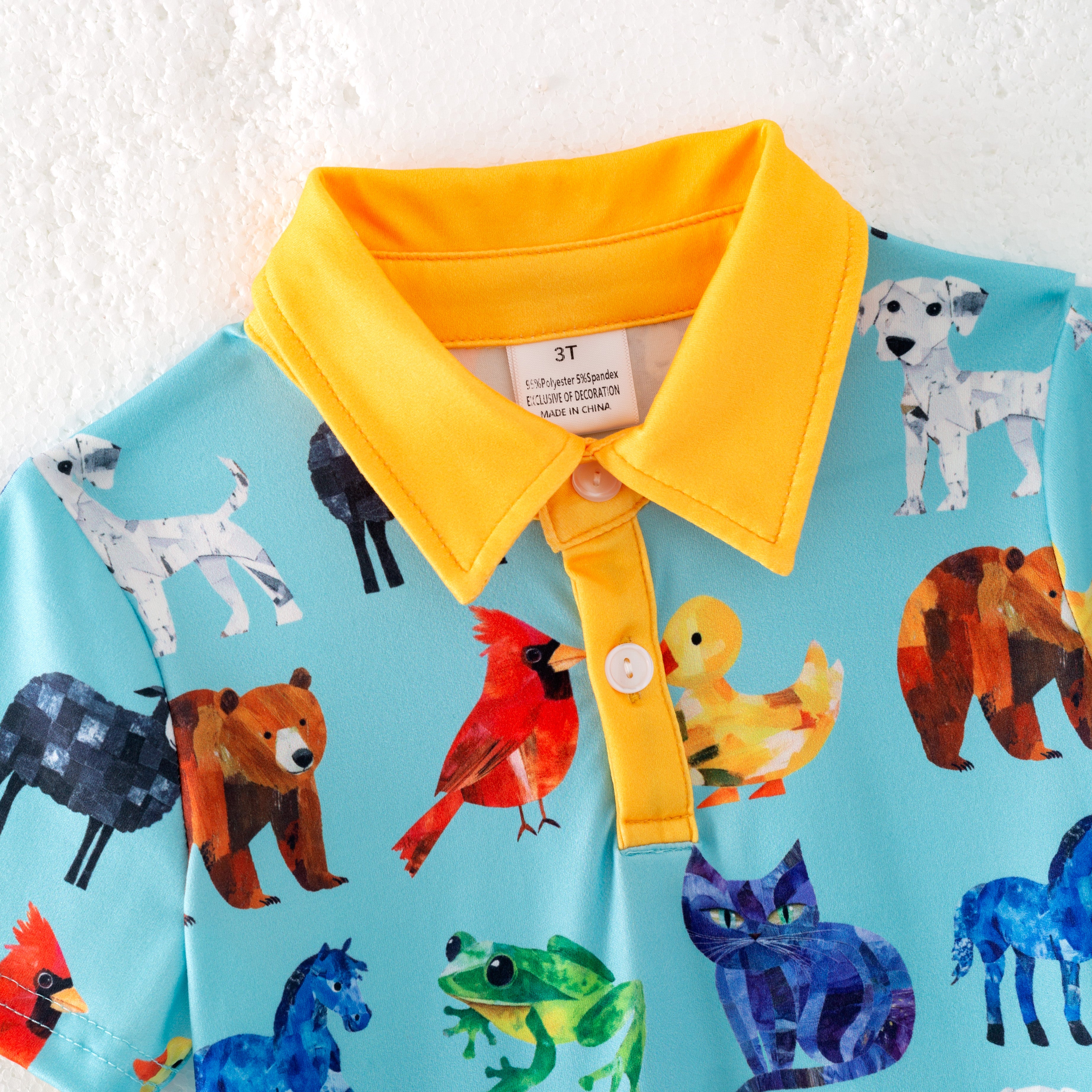 (Pre Order)Boys Spring and Summer Brown Bear Print Top