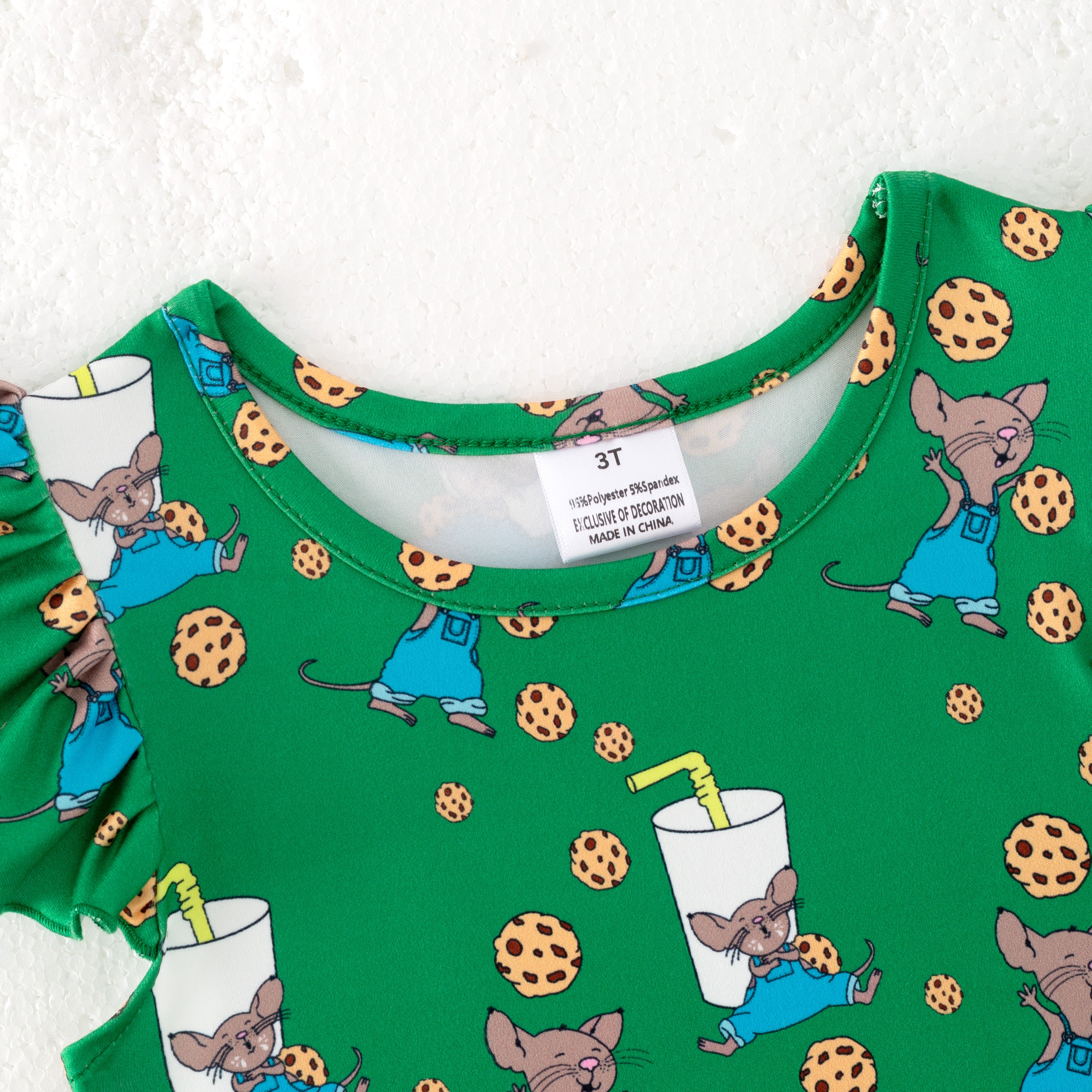 (Pre Order)Girls Spring and Summer Brown Bear Print Dress