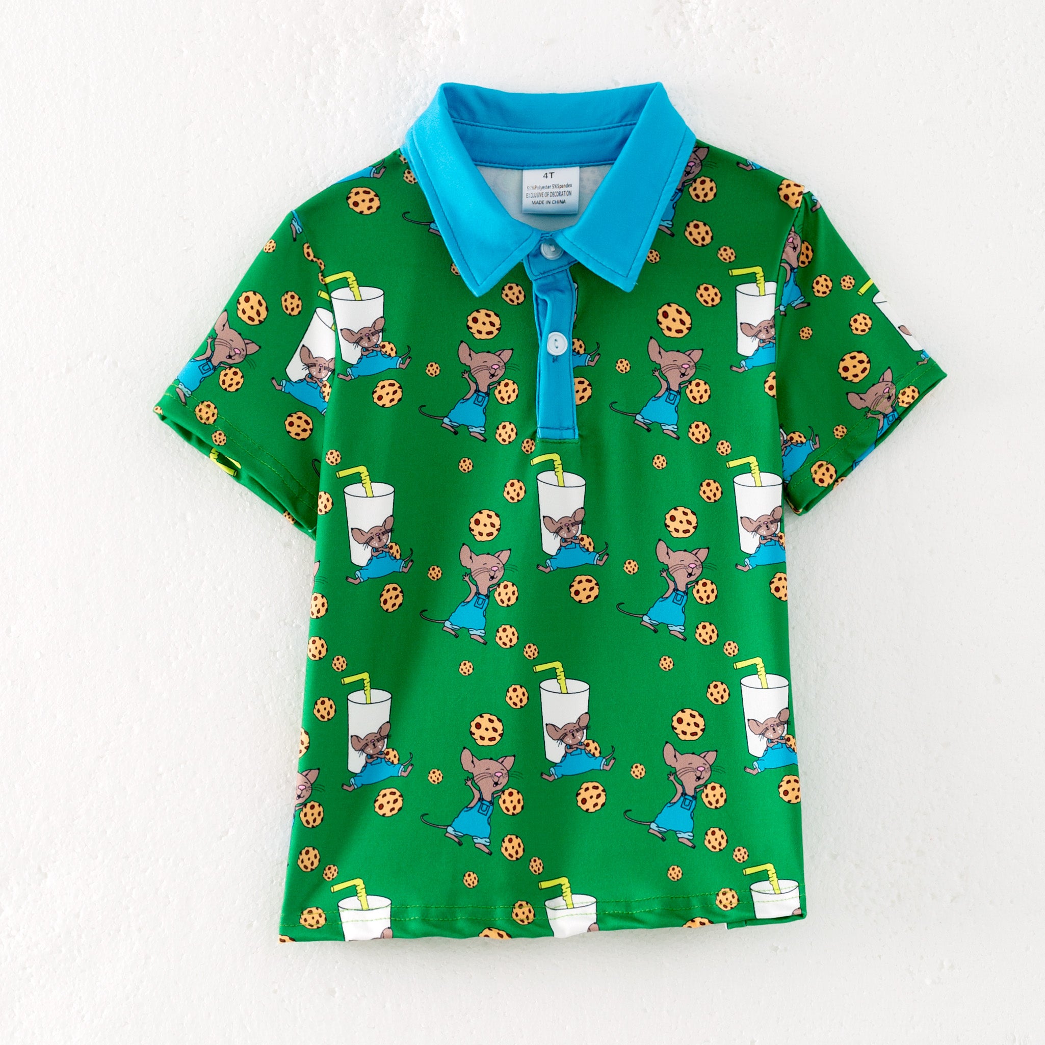 (Pre Order)Boys Spring and Summer Brown Bear Print Top
