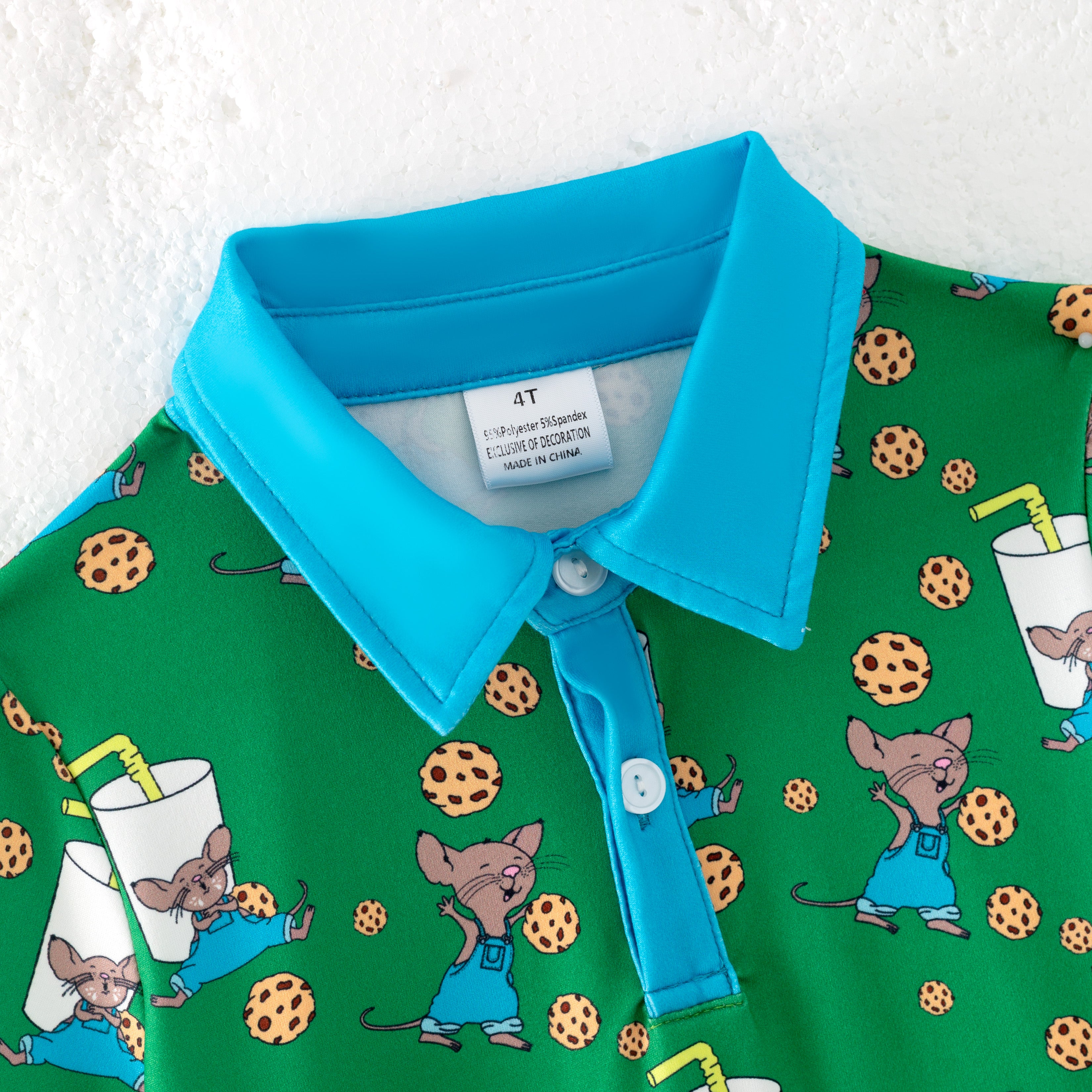 (Pre Order)Boys Spring and Summer Brown Bear Print Top