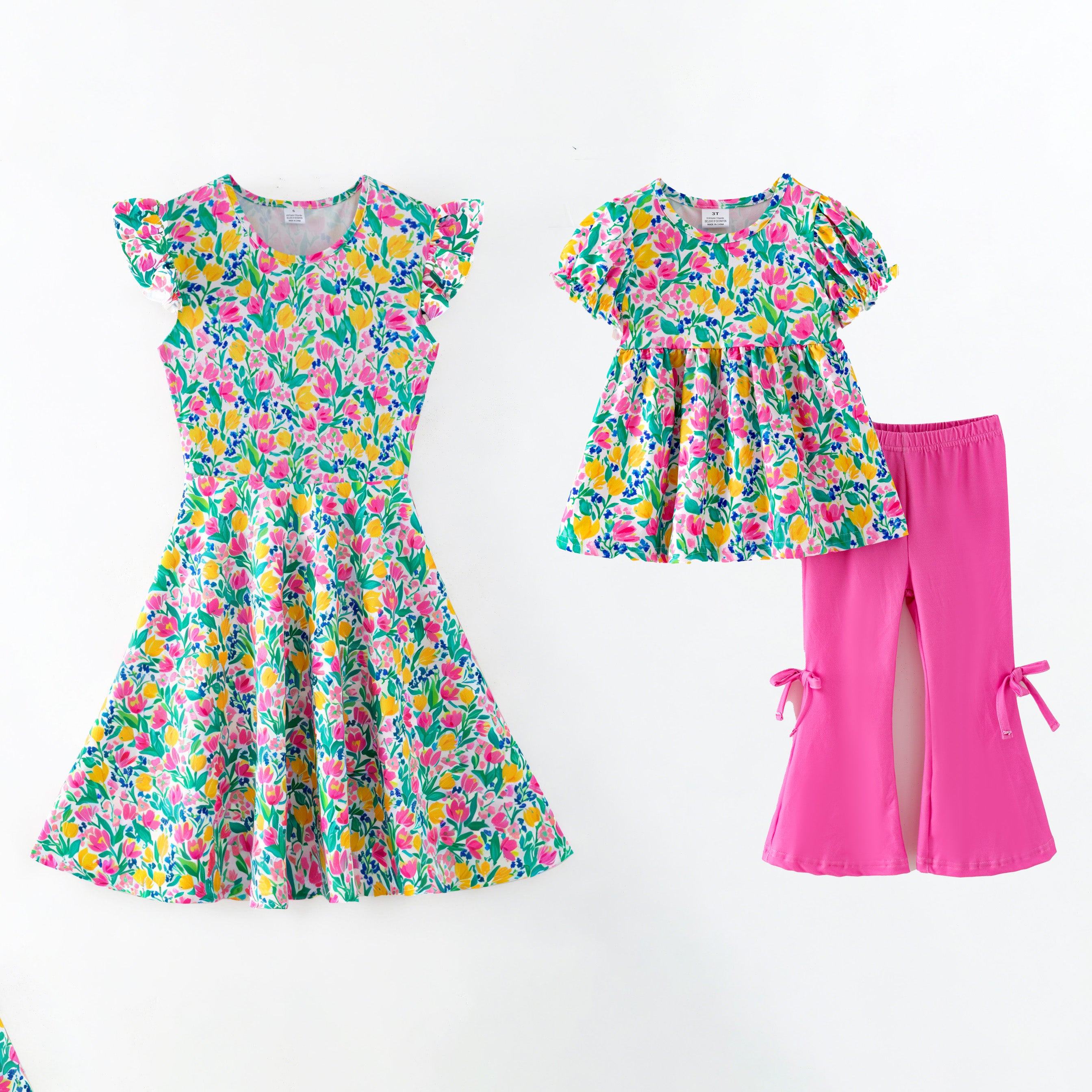 (Pre Order,Prepack Zone)Family Floral Print Dress&Set