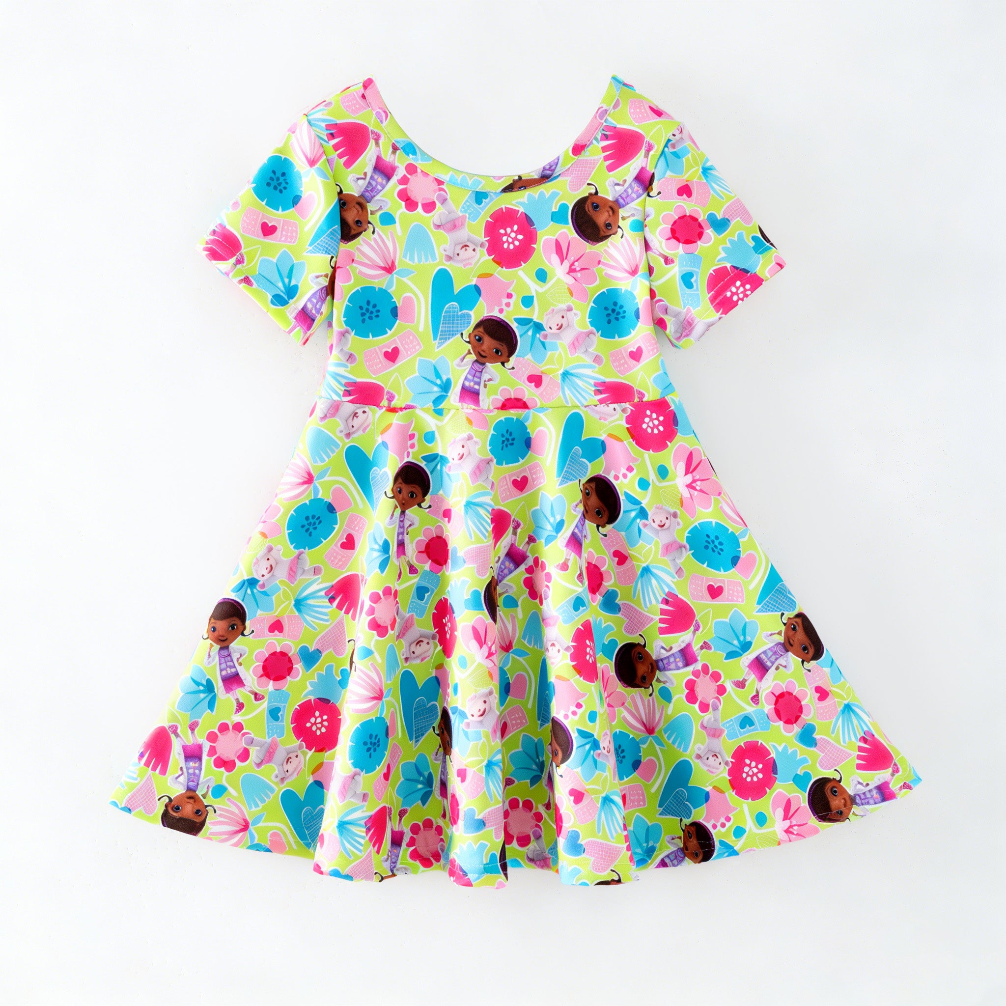 (Pre Order,Prepack Zone)Girls Spring&Summer Cartoon Print Dress(Mix Size)