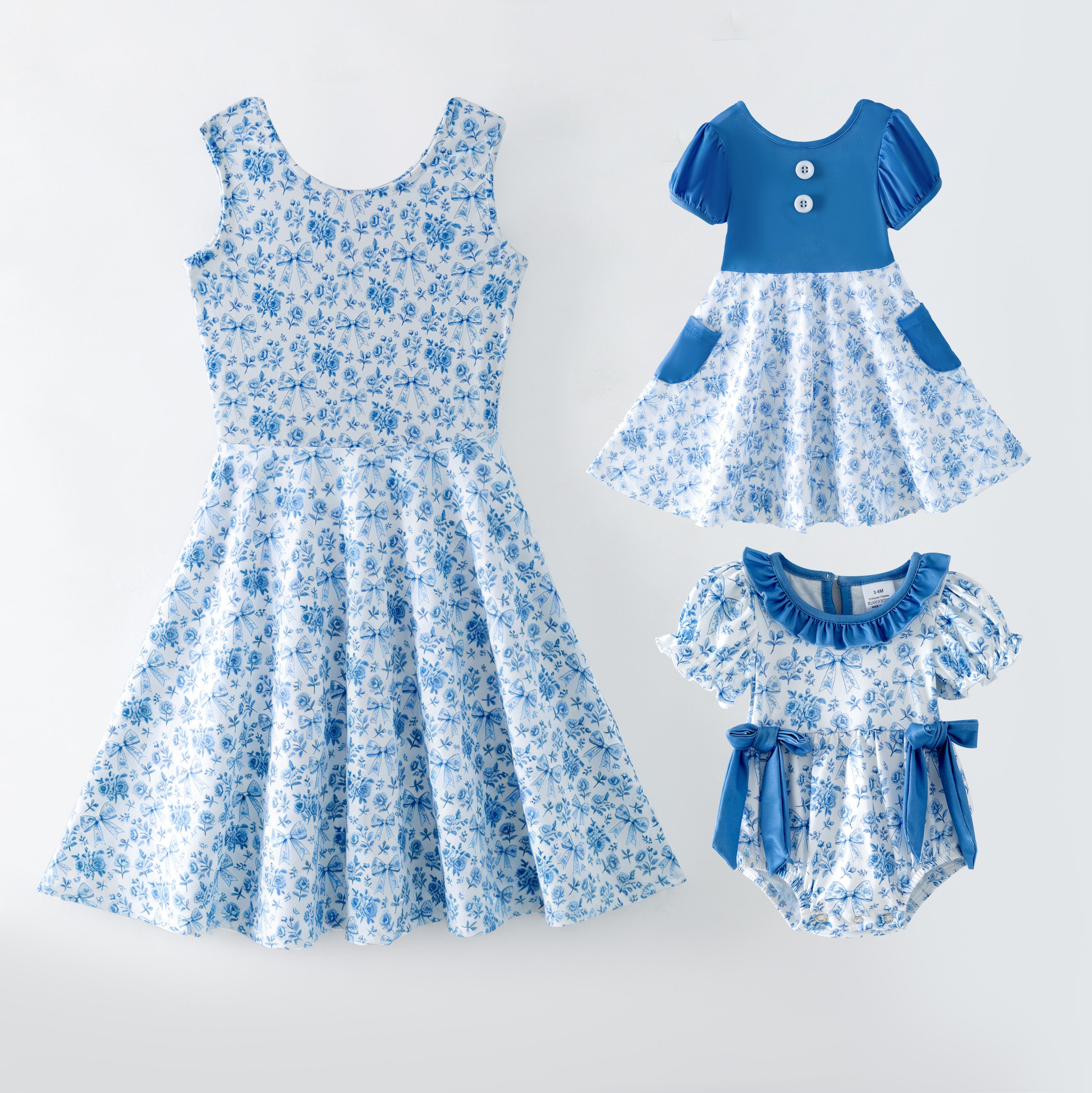 (Pre Order,Prepack Zone)Family Floral Print Dress&Romper