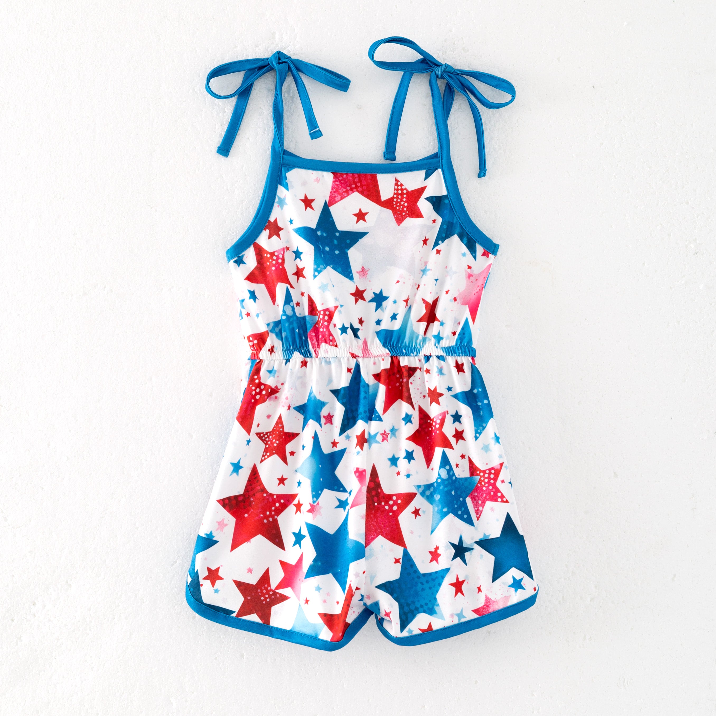 (Pre Order)Patriotic Print Strap Jumpsuit