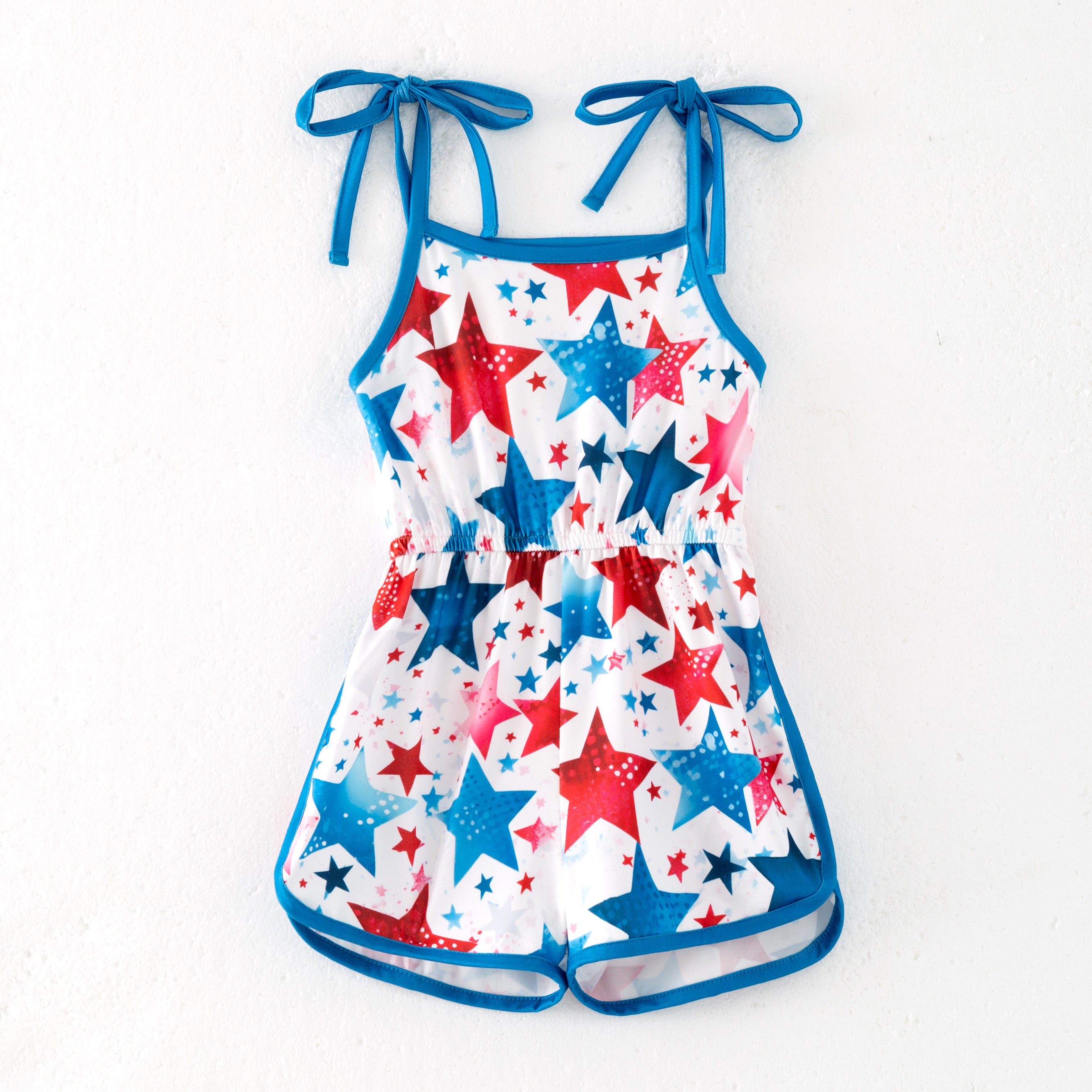 (Pre Order)Patriotic Print Strap Jumpsuit