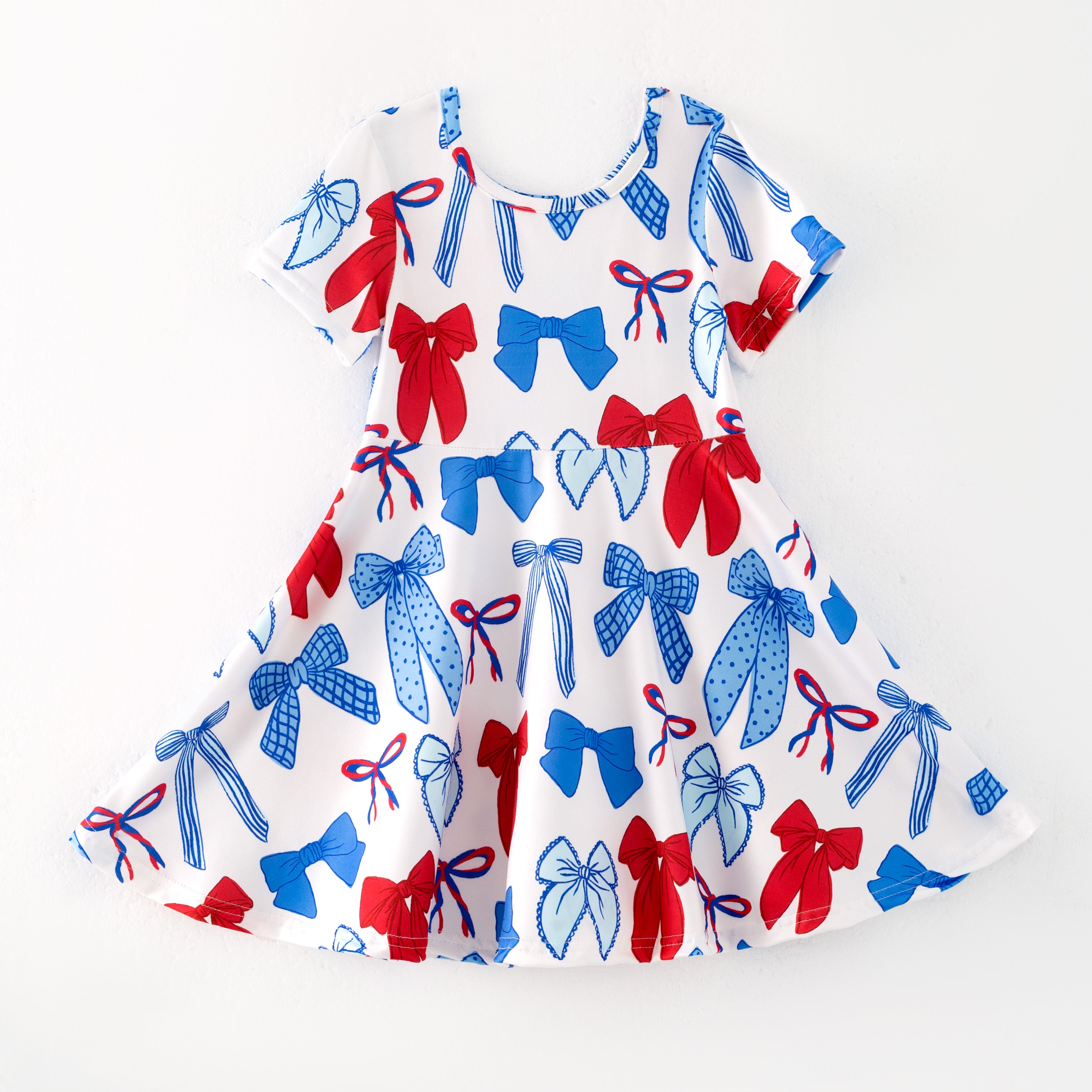 (Pre Order)Girls Patriotic Print Twirl Dress