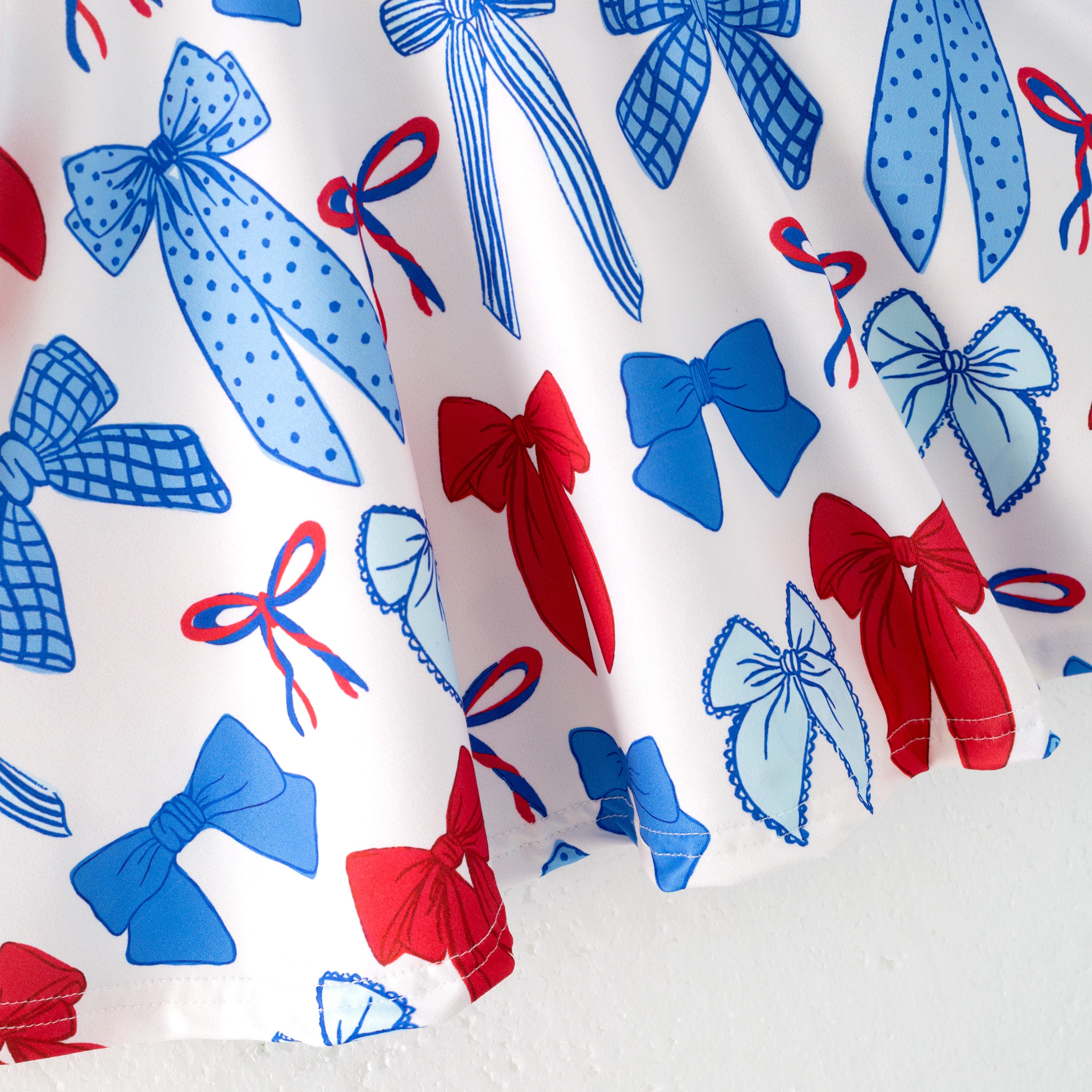 (Pre Order)Girls Patriotic Print Twirl Dress