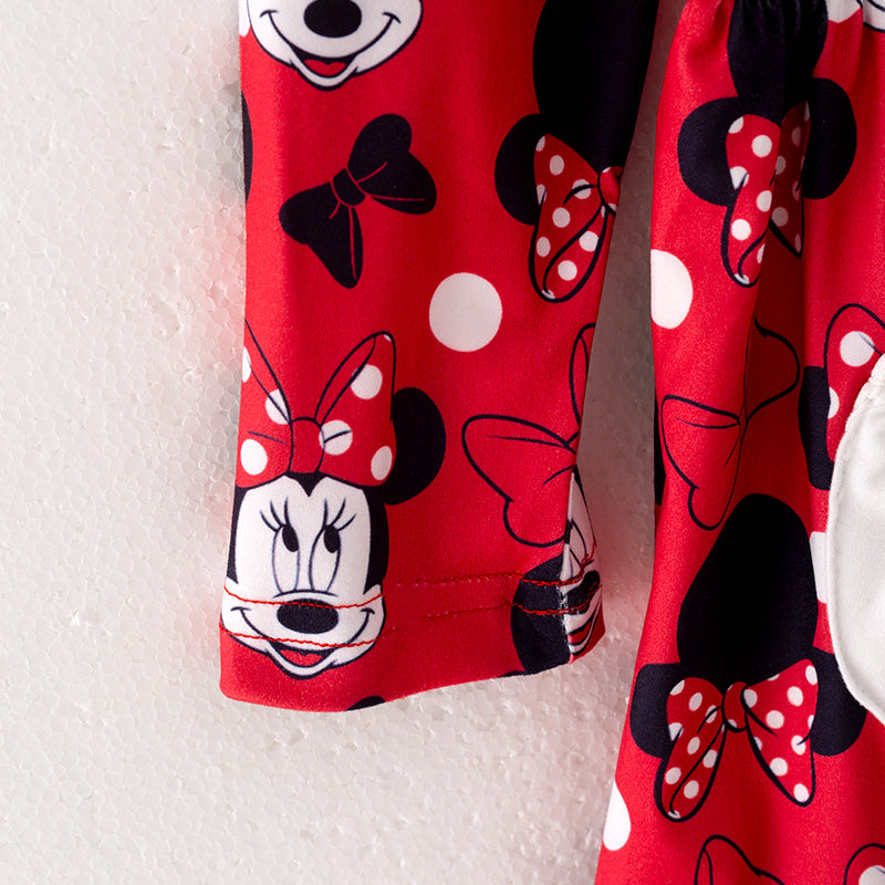 (In Stock L21-1-2)Girls Fall Cute Cartoon Print Dress