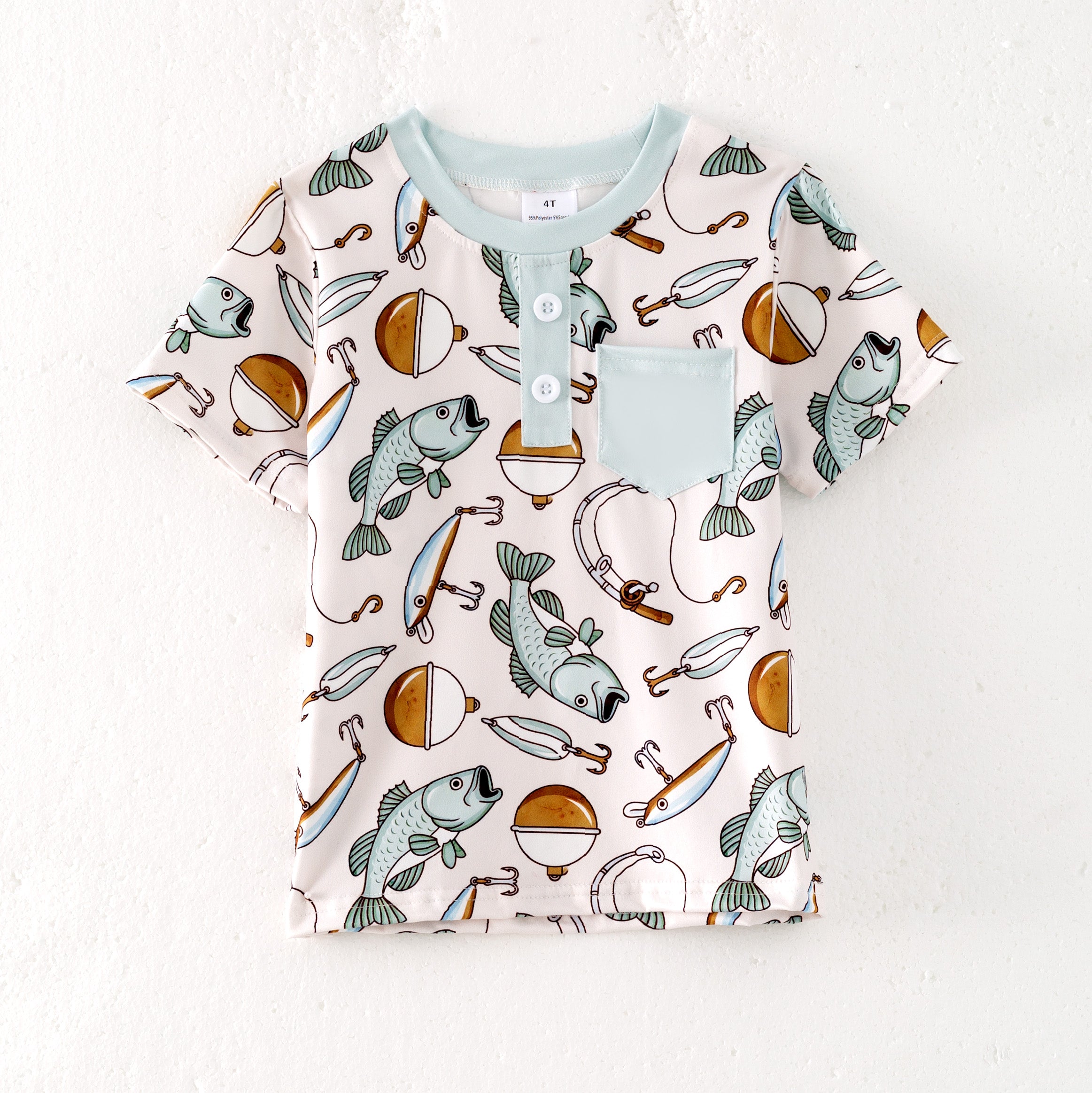 (Pre Order)Boys Summer Seaside Print Top