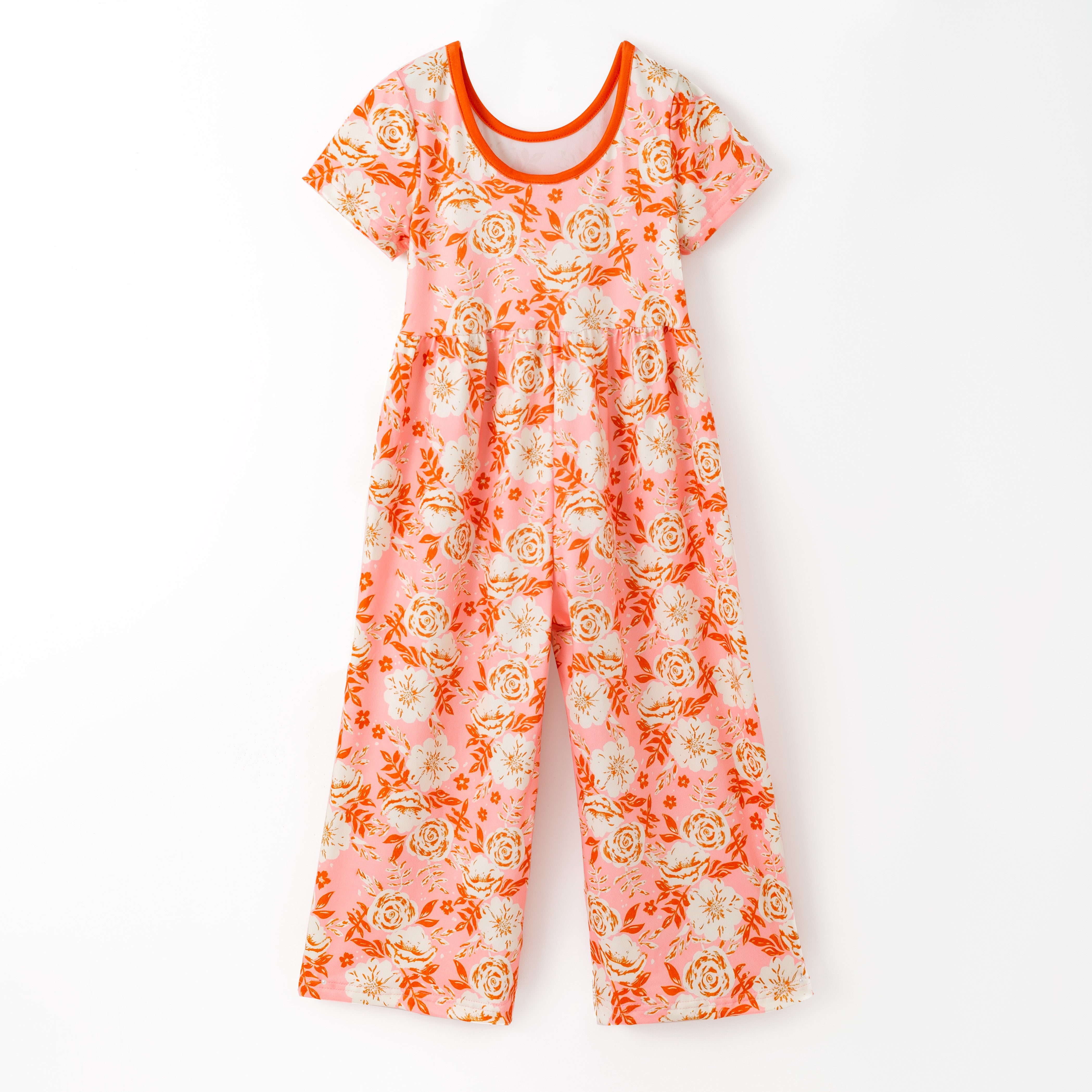 (Pre Order,Prepack Zone)Girls Floral Print Jumpsuit