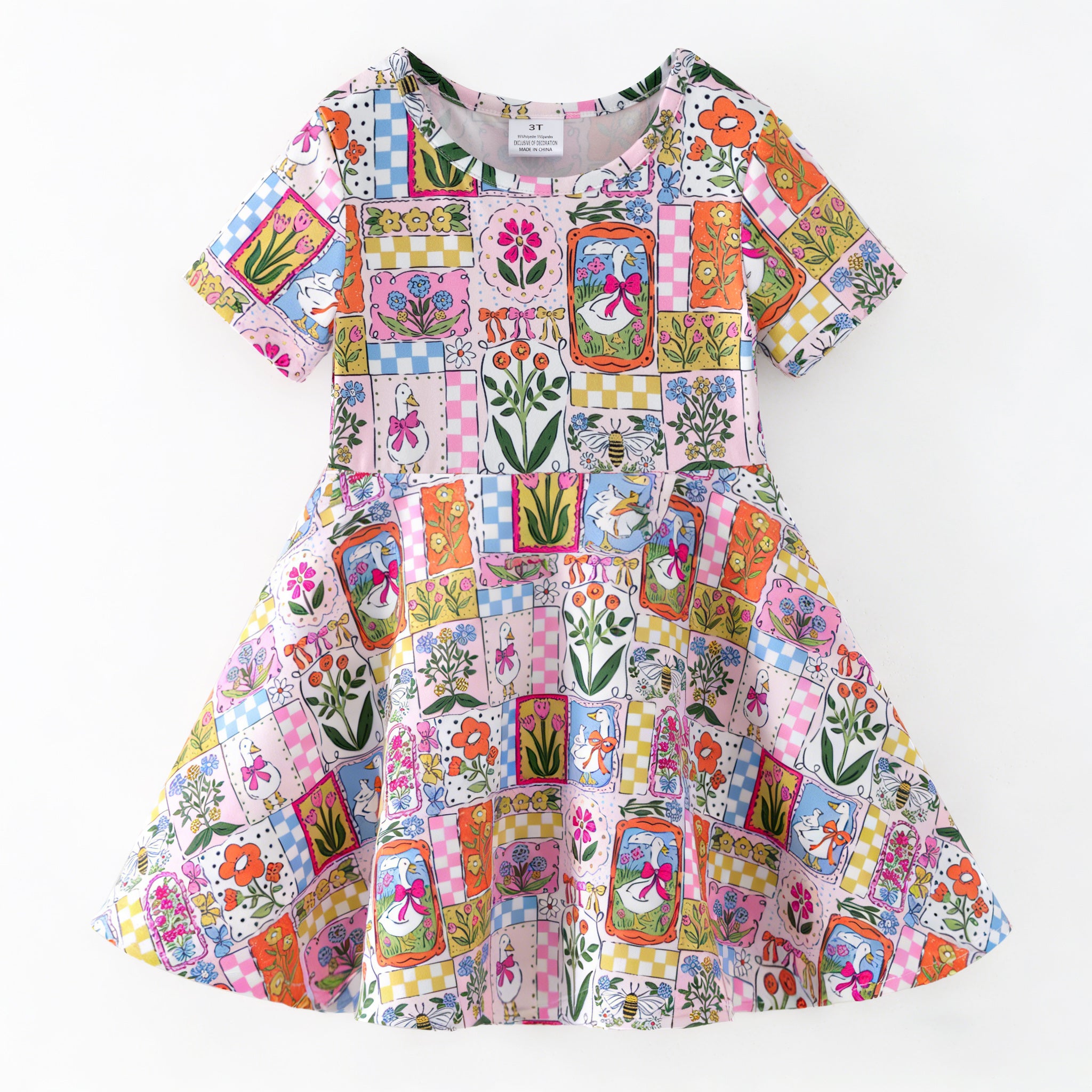 (Pre Order,Prepack Zone)Girls Spring&Summer Print Dress(Mix Size)